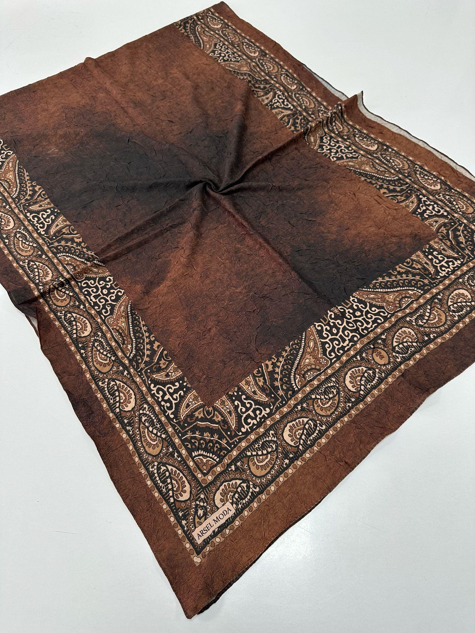 ARSEL MODA Desenli Kraş Şal BCA0615