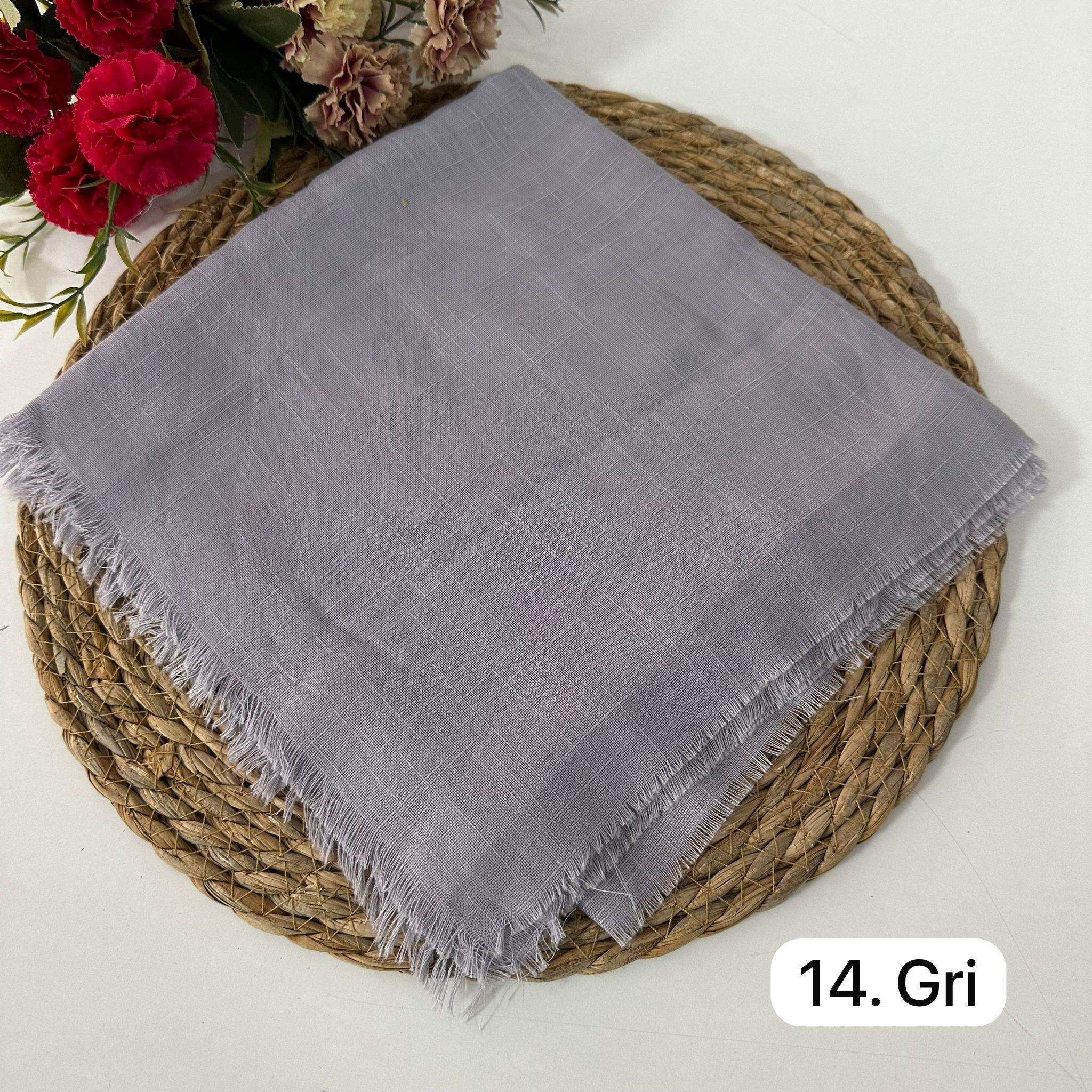 Arsel Moda Düz Renk Flamlı Eşarp Açık Gri KBR0514