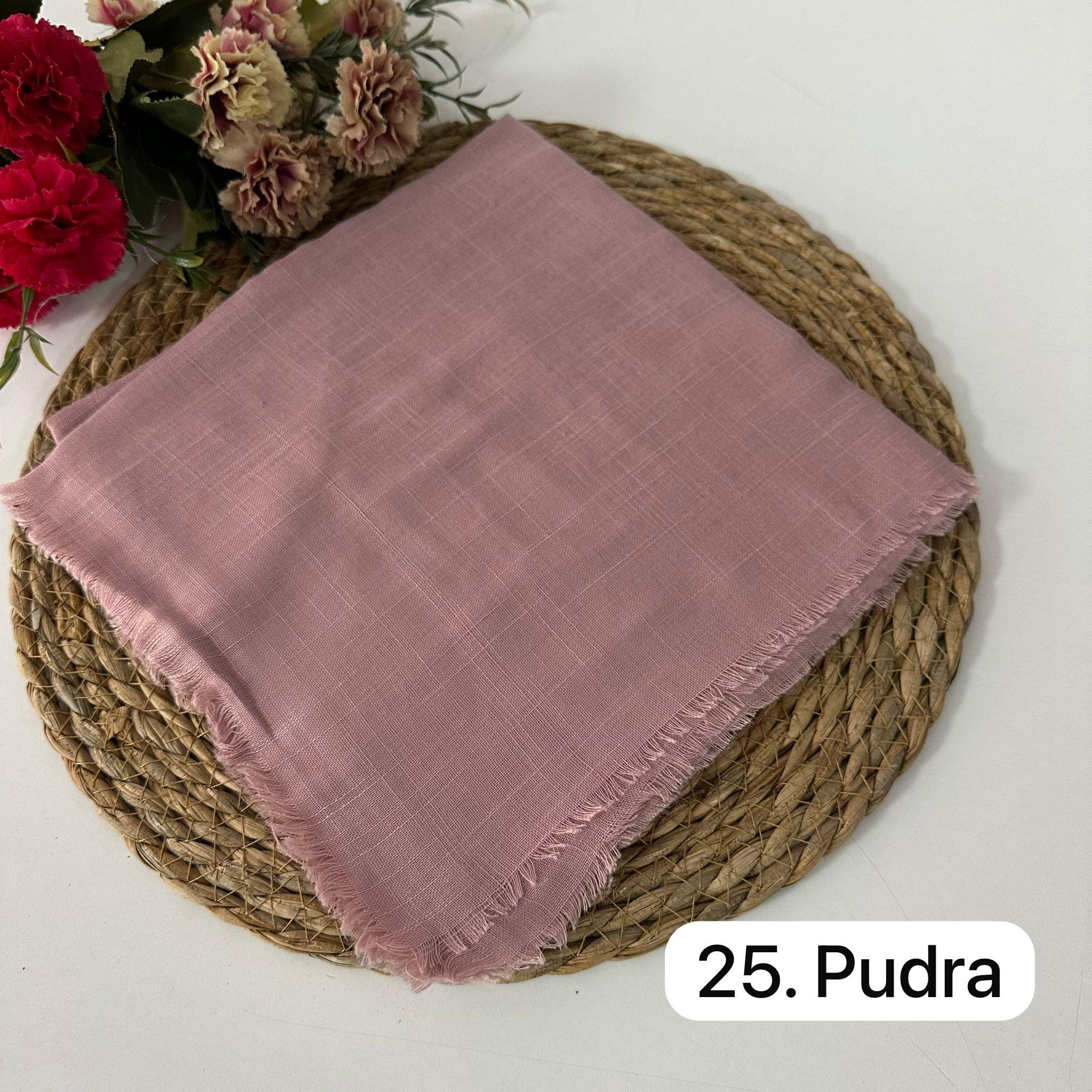 Arsel Moda Düz Renk Flamlı Eşarp Pembe KBR0525