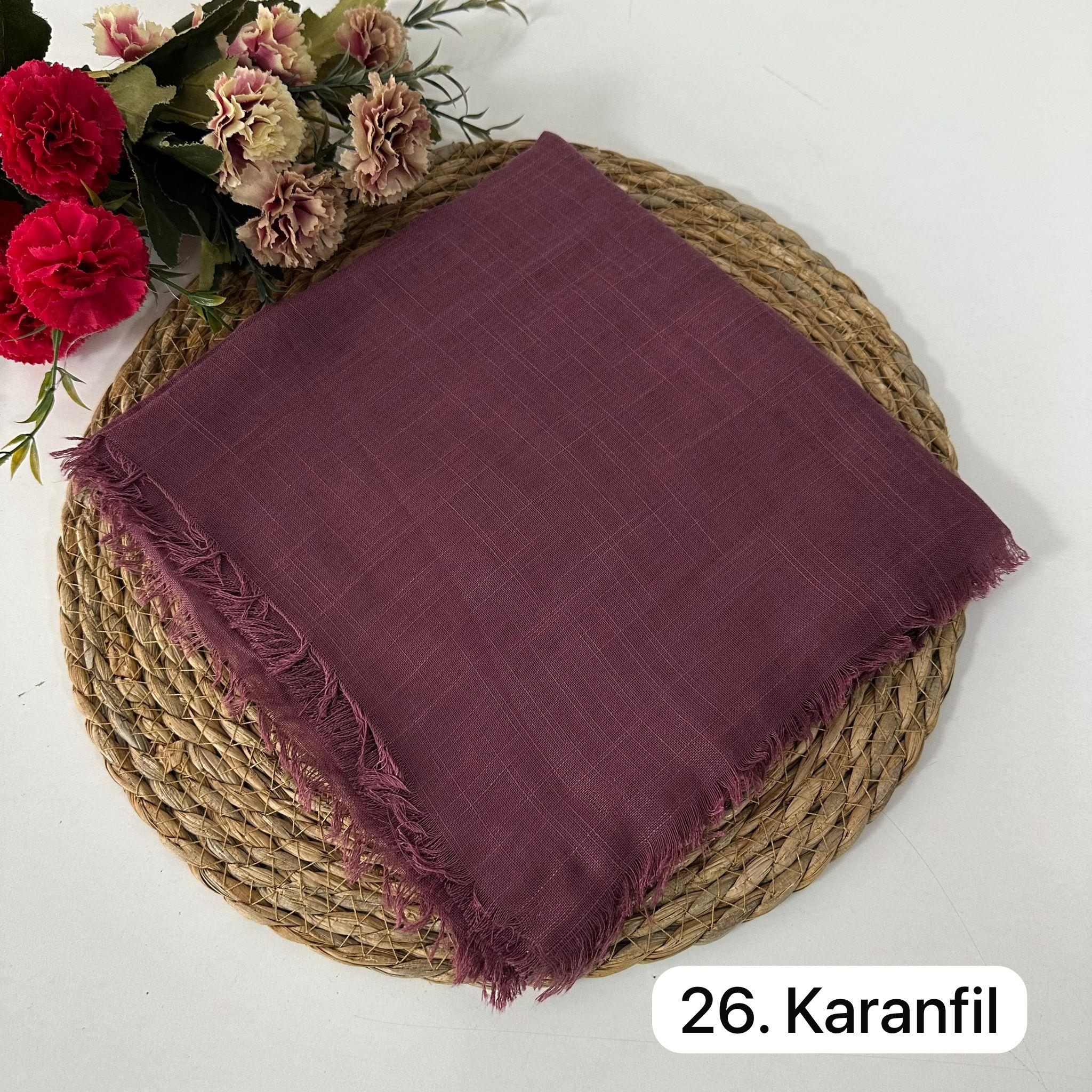 Arsel Moda Düz Renk Flamlı Eşarp Sirke KBR0526