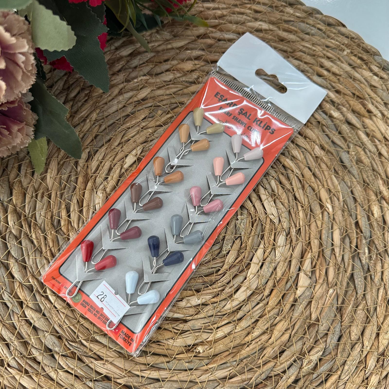 ArSel Moda Eşarp Aksesuar Şal Klipsi 12'li Paket BKD0128