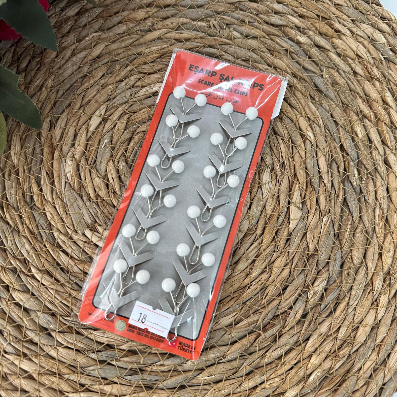 ArSel Moda Eşarp Aksesuar Şal Klipsi 12'li Paket BKD0118