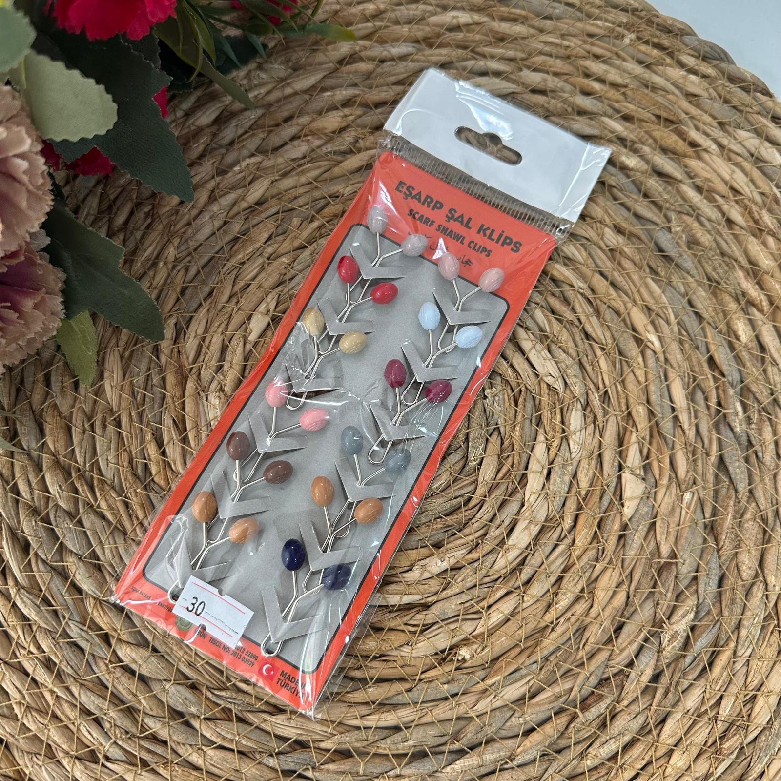 ArSel Moda Eşarp Aksesuar Şal Klipsi 12'li Paket BKD0130