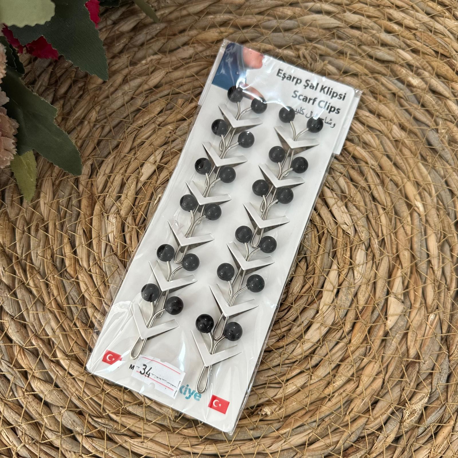 ArSel Moda Eşarp Aksesuar Şal Klipsi 12'li Paket BKD0134