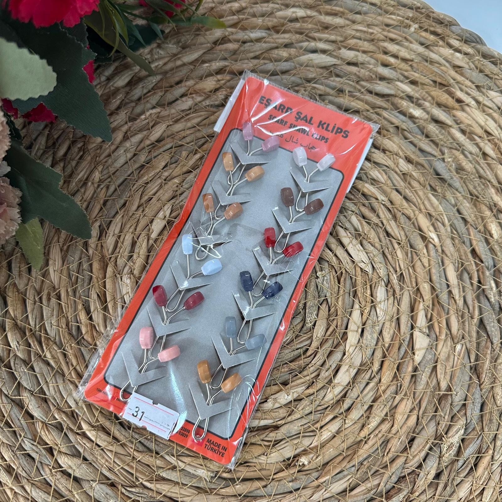 ArSel Moda Eşarp Aksesuar Şal Klipsi 12'li Paket BKD0131
