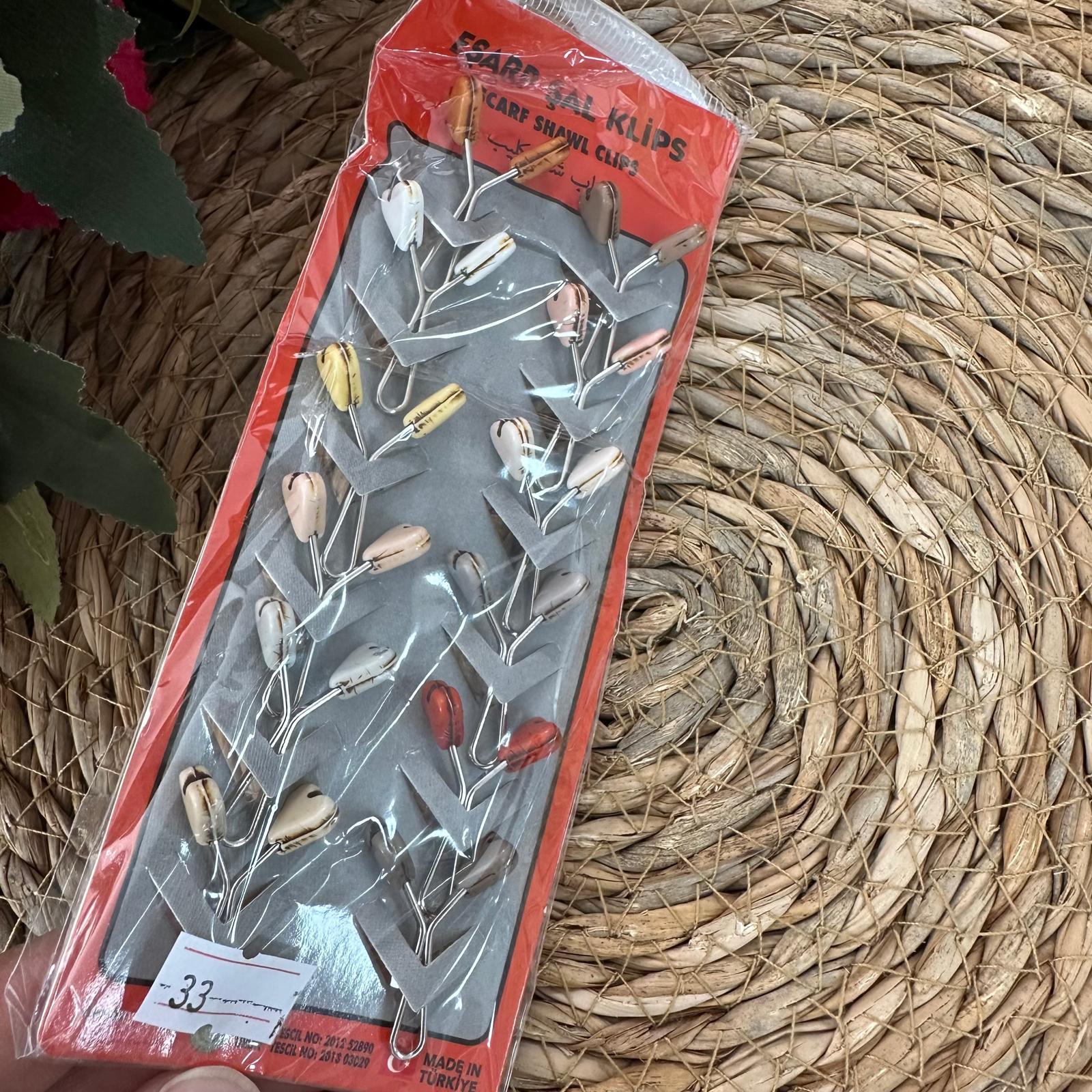 ArSel Moda Eşarp Aksesuar Şal Klipsi 12'li Paket BKD0133