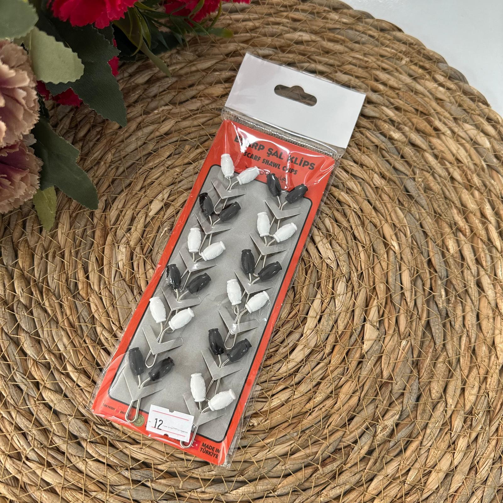 ArSel Moda Eşarp Aksesuar Şal Klipsi 12'li Paket BKD0112