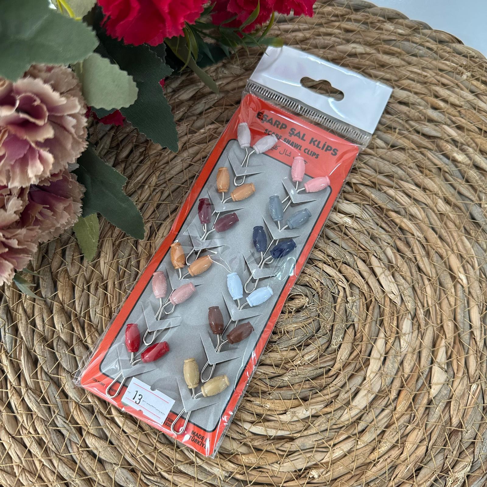 ArSel Moda Eşarp Aksesuar Şal Klipsi 12'li Paket BKD0113