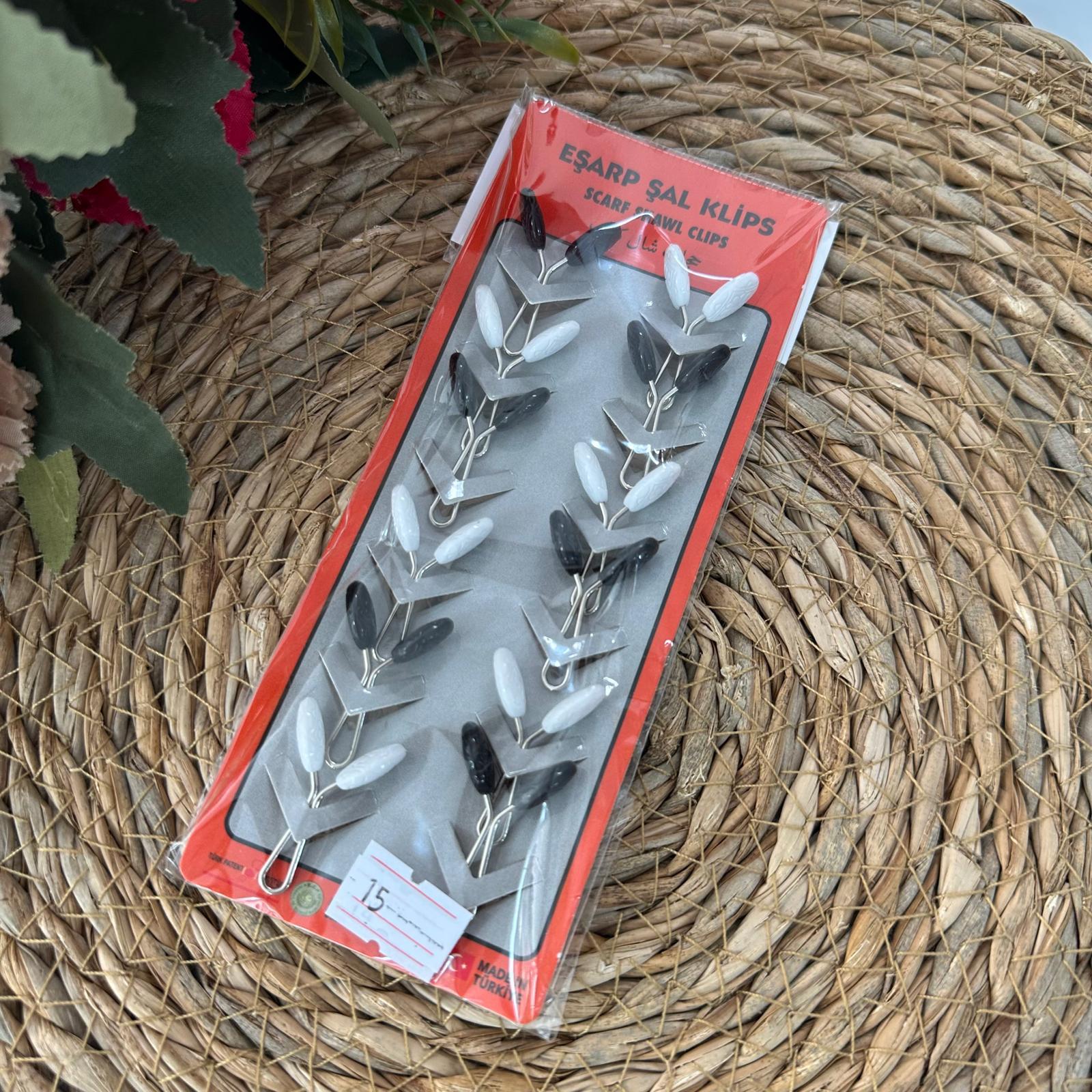 ArSel Moda Eşarp Aksesuar Şal Klipsi 12'li Paket BKD0115
