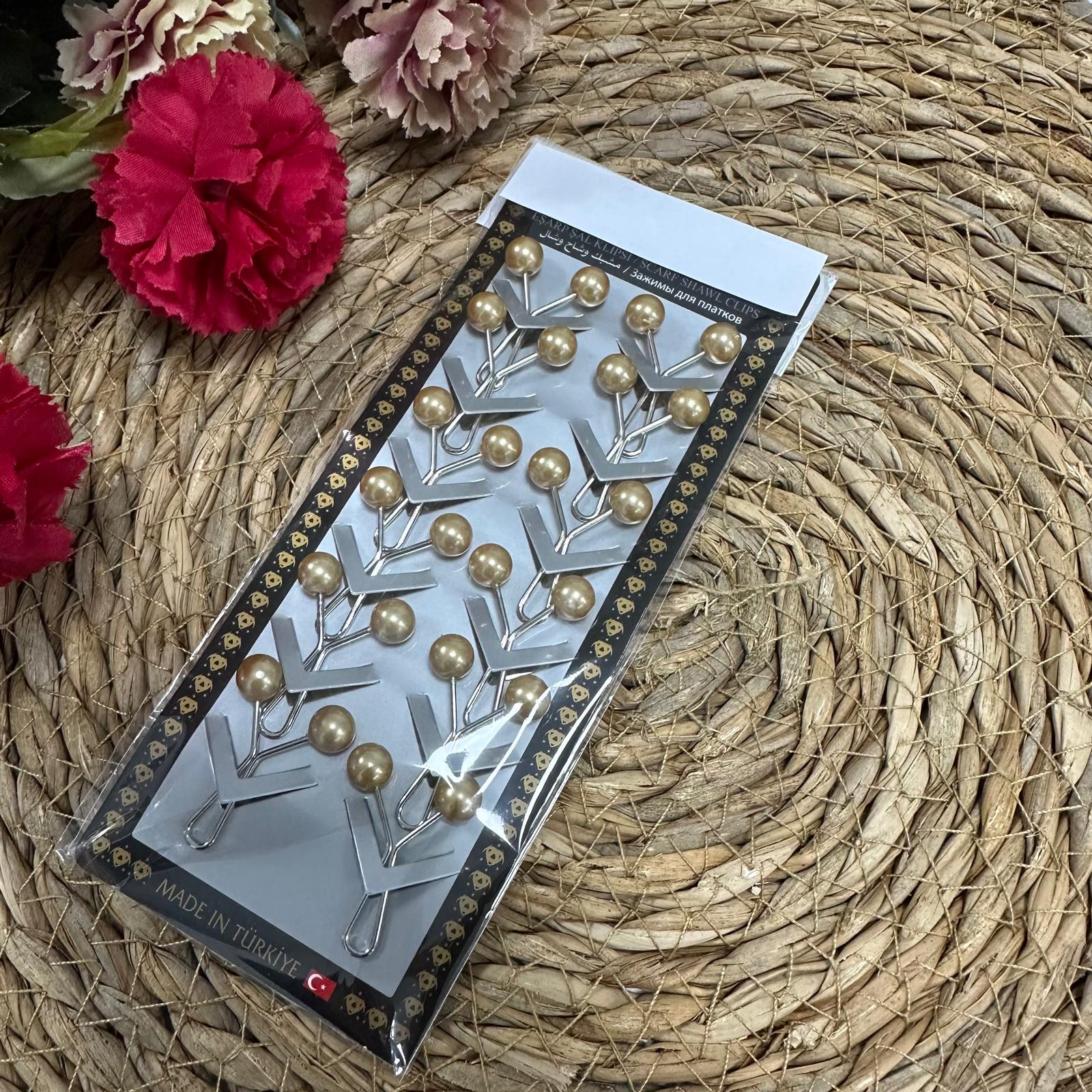 ArSel Moda Eşarp Aksesuar Şal Klipsi 12'li Paket BKA10