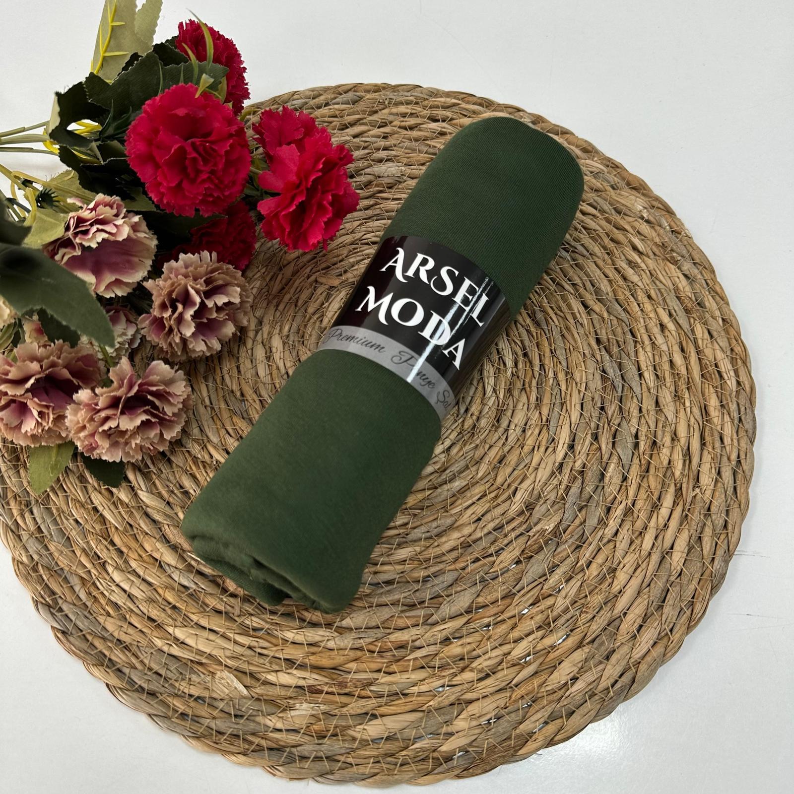 ArSel Moda Penye Şal Koyu Koyu Yeşil LPSA65
