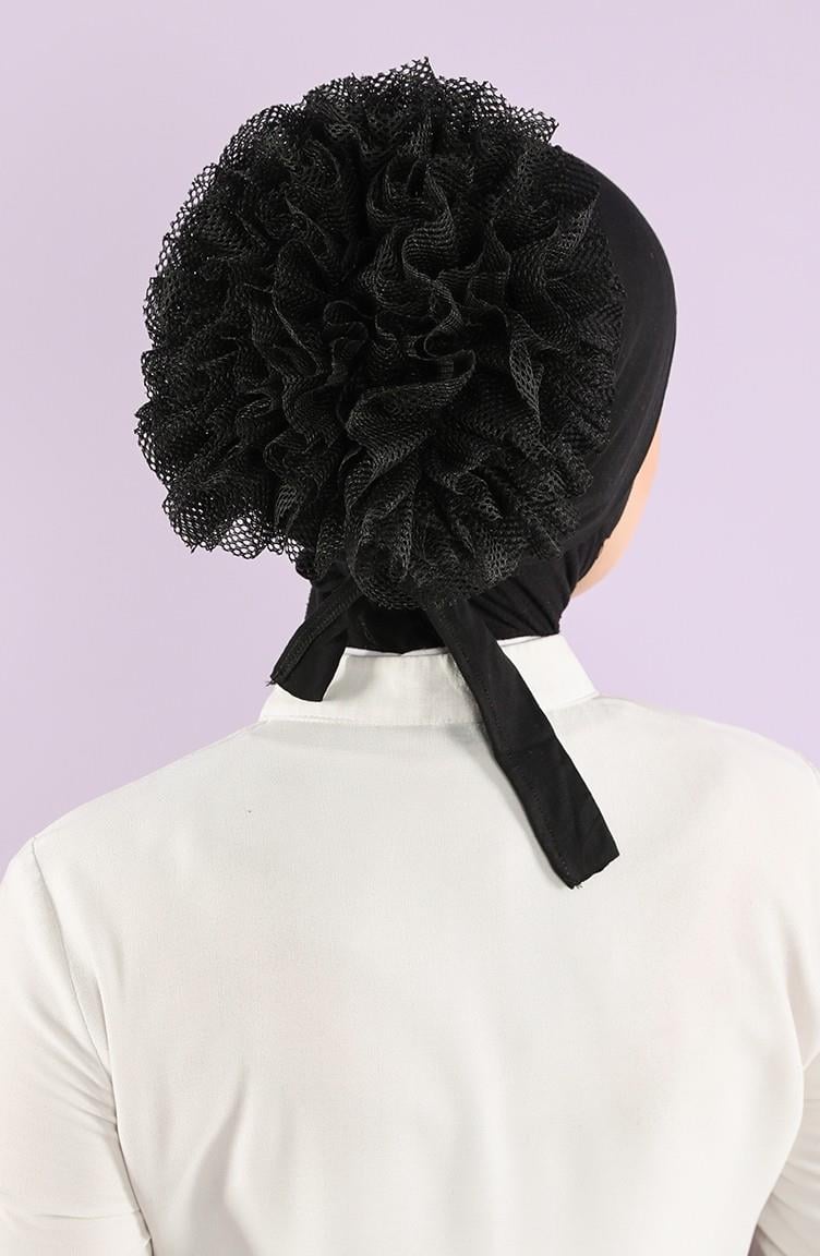 ArSel Moda Premium Dikişsiz Fırfırlı Bone Siyah
