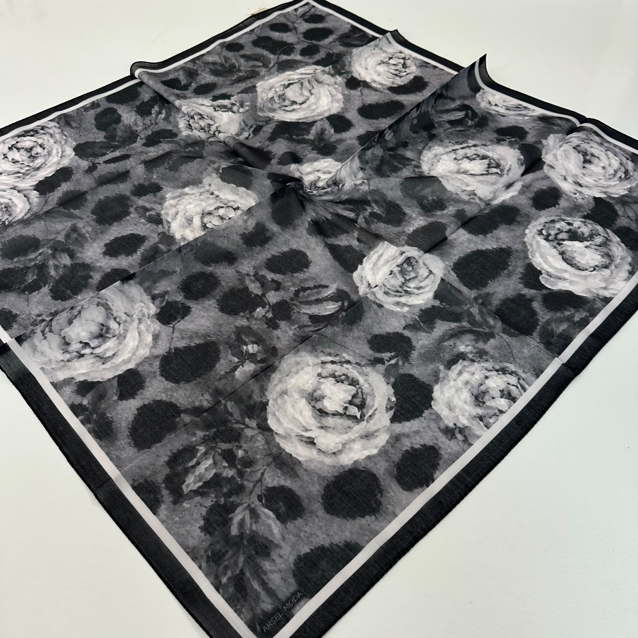 ARSEL MODA Soft Pamuklu Eşarp İtalyan Dikişli   LRB7301