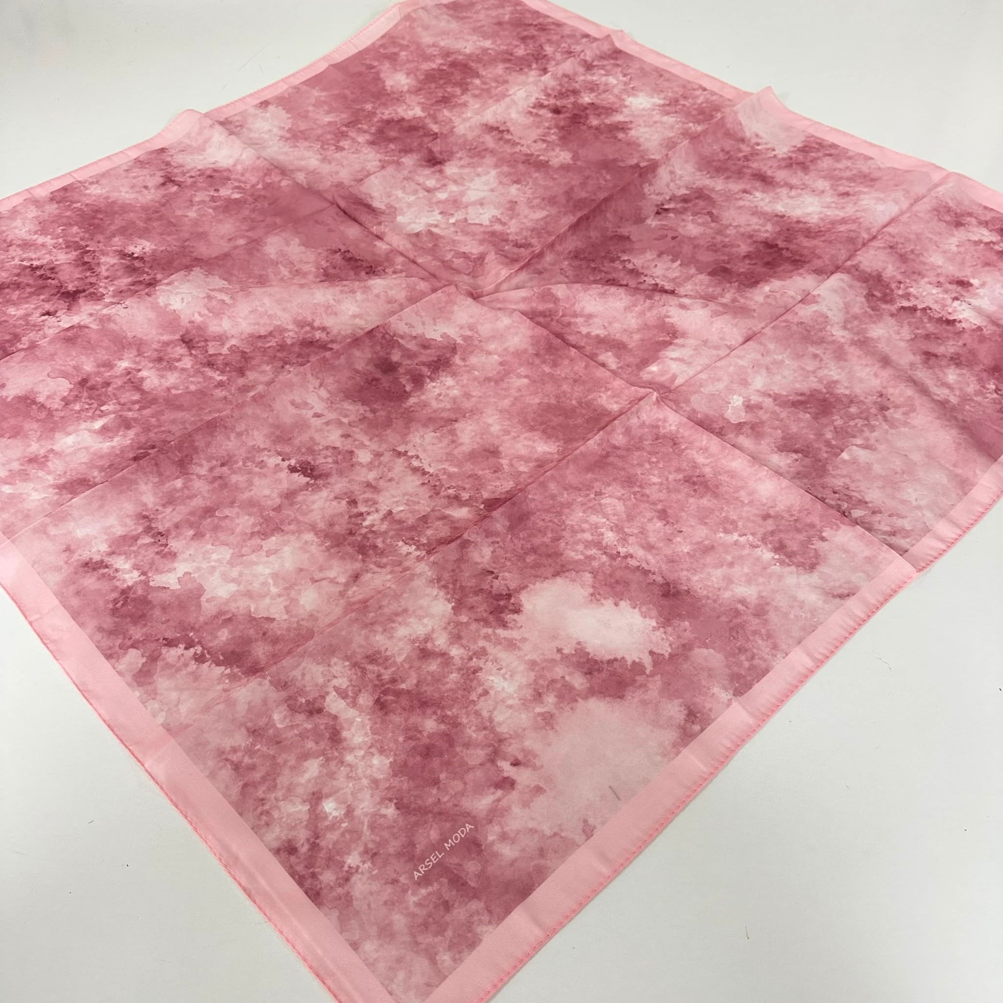 ARSEL MODA Soft Pamuklu Eşarp İtalyan Dikişli Pembe Serisi  LRB6905