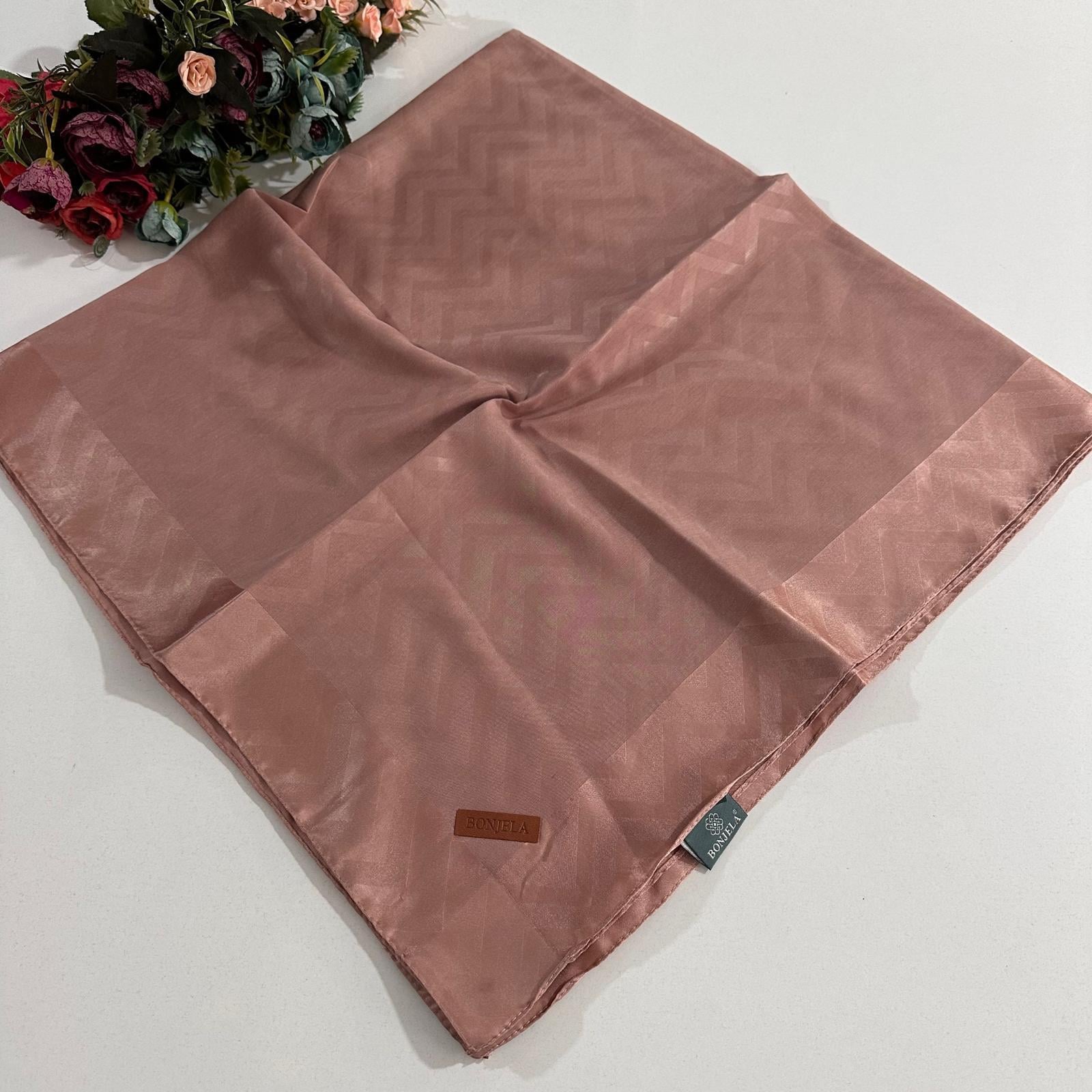 Bonjela Lento Eşarp Geometrik Desen Yavruağzı LNT0333
