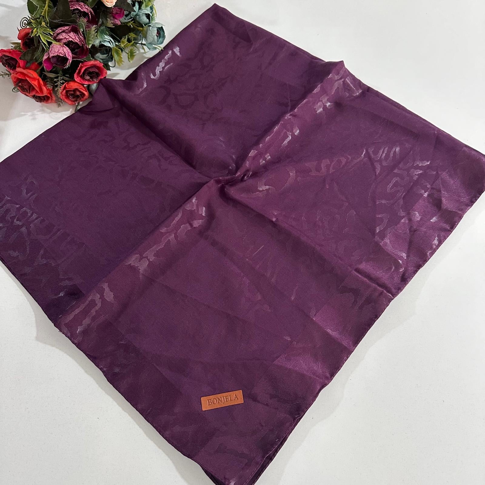 Bonjela Lento Eşarp Leopar Desen Mürdüm LNT0226