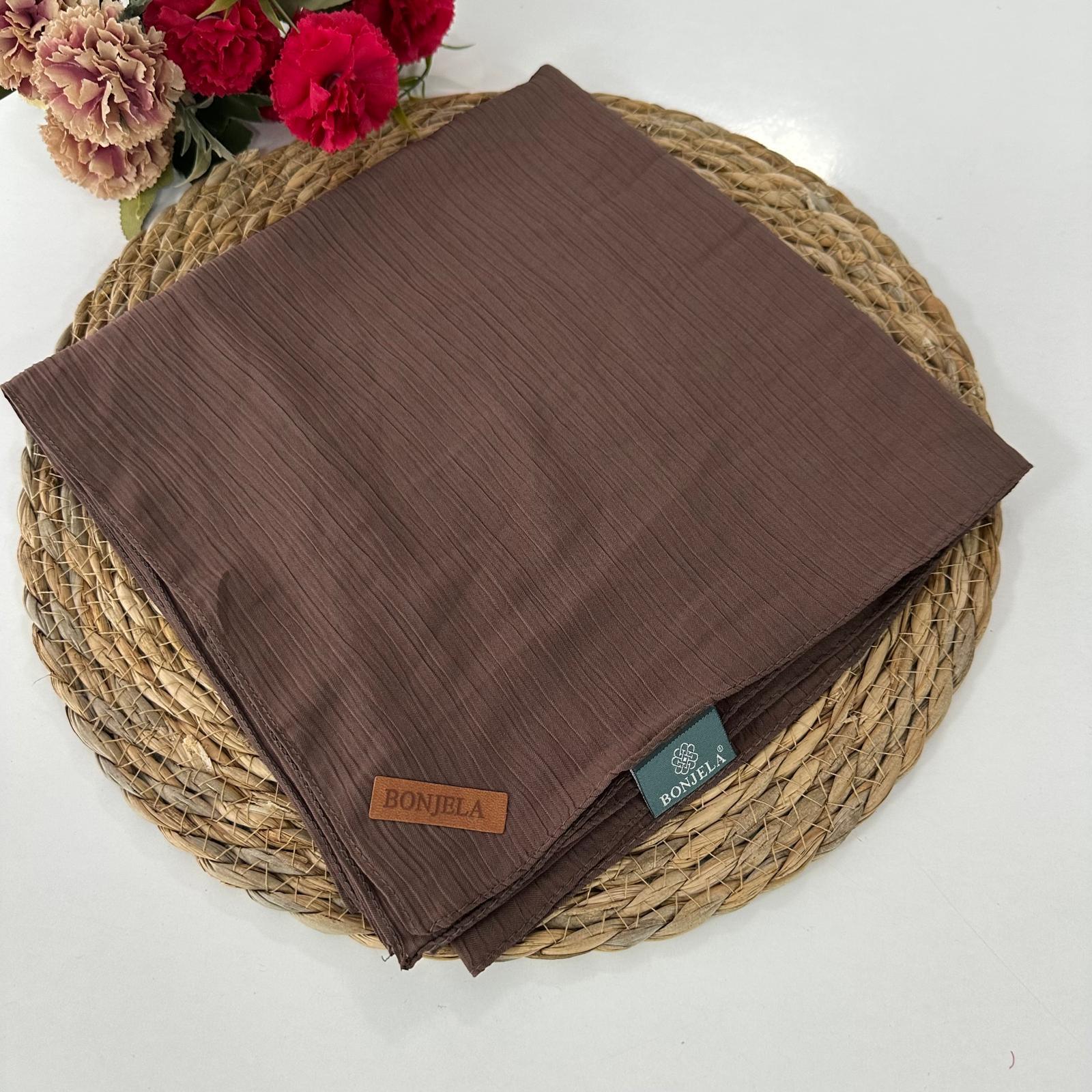 Bonjela Soft Krinkıl Eşarp Açık Kahve NSY0223