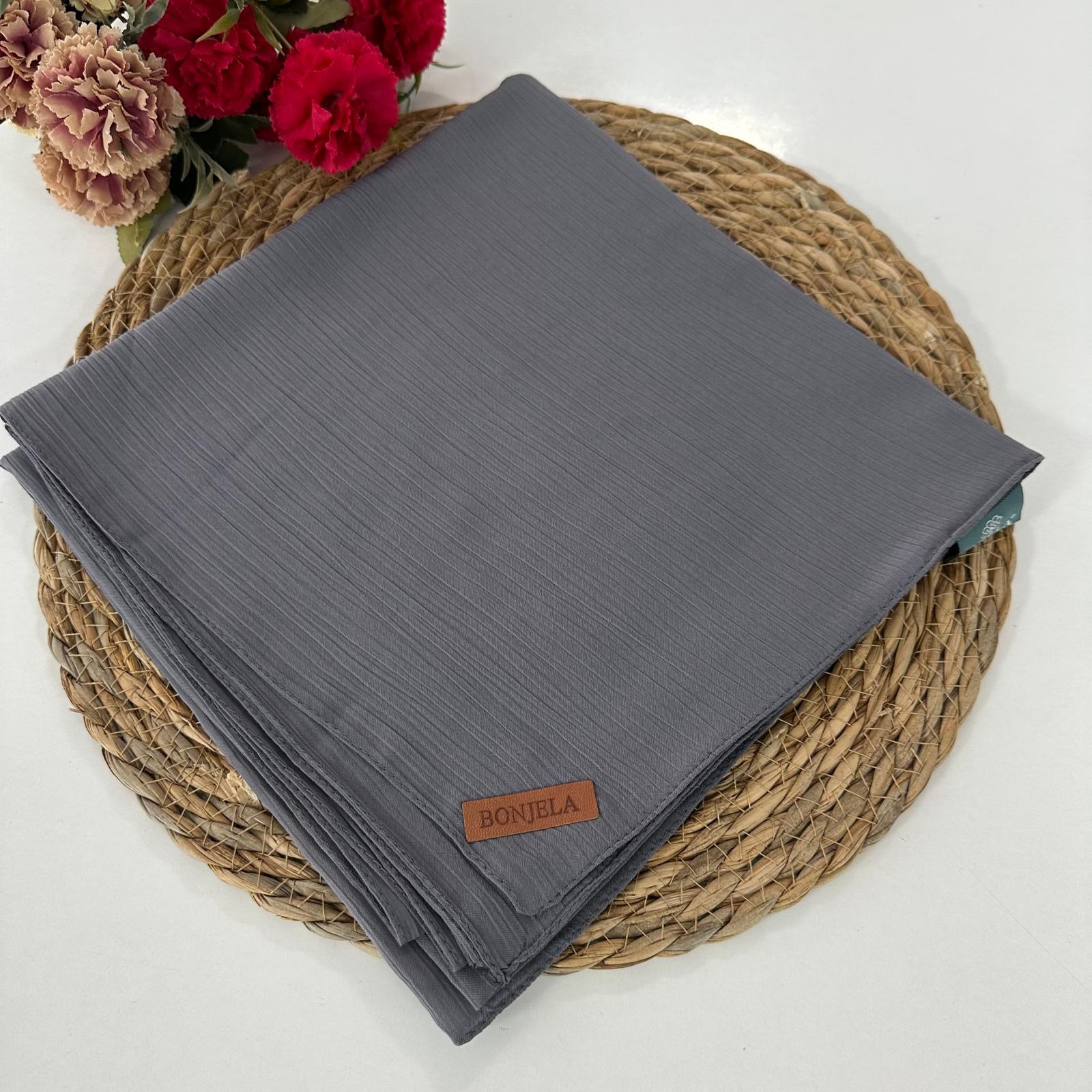 Bonjela Soft Krinkıl Eşarp Koyu Gri NSY0212