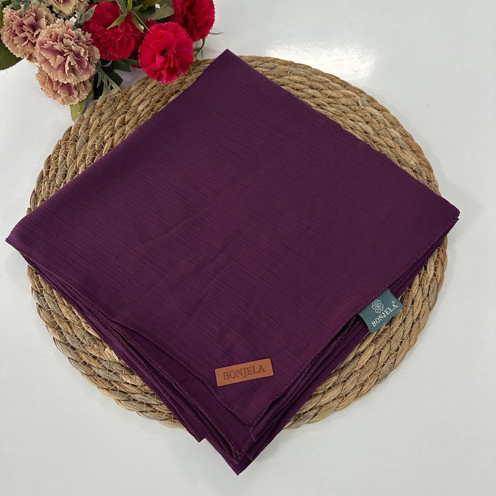 Bonjela Soft Krinkıl Eşarp Mor NSY0230
