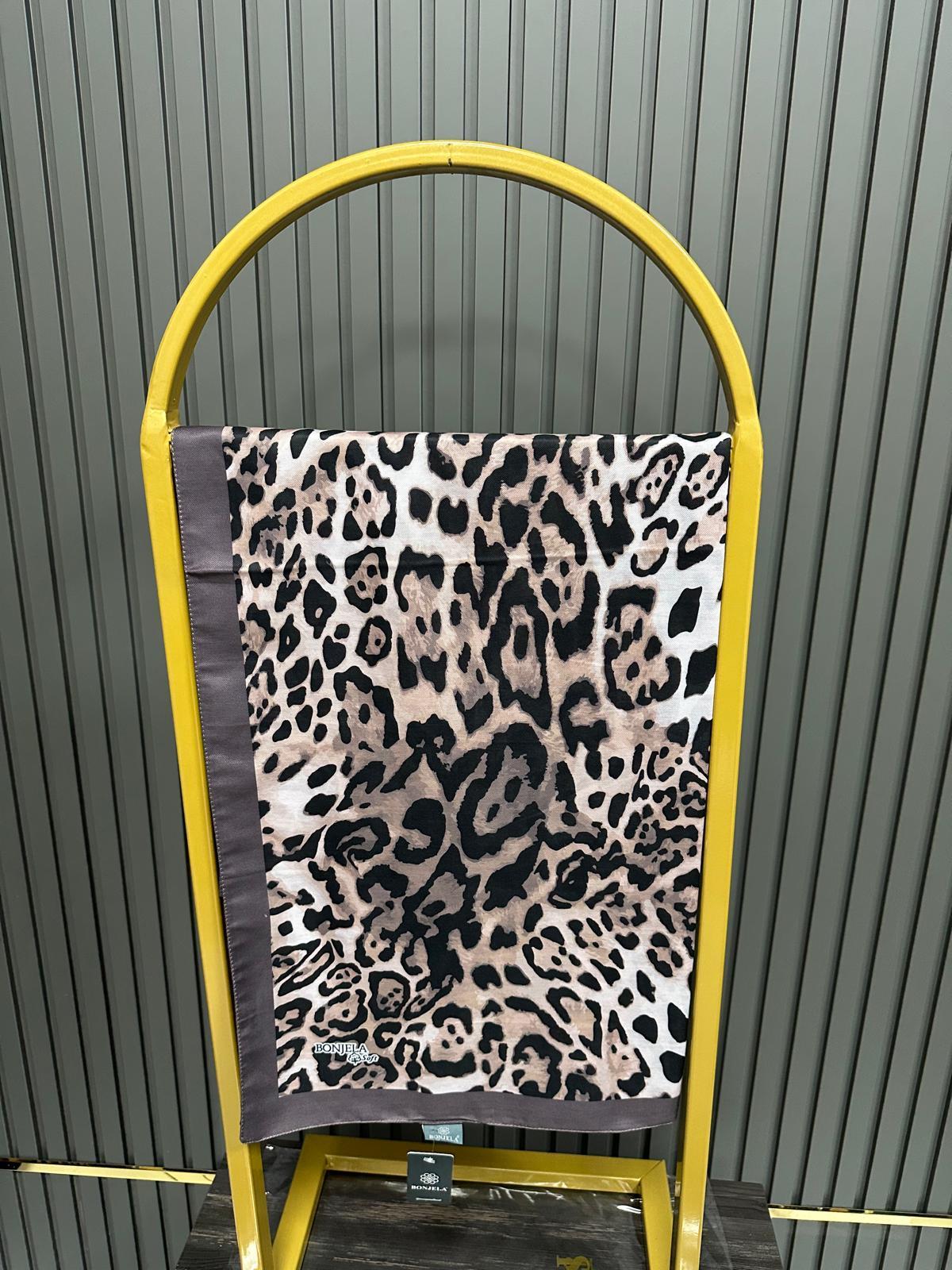Bonjela Soft Pamuklu Şal Leopar Desen LBS1014