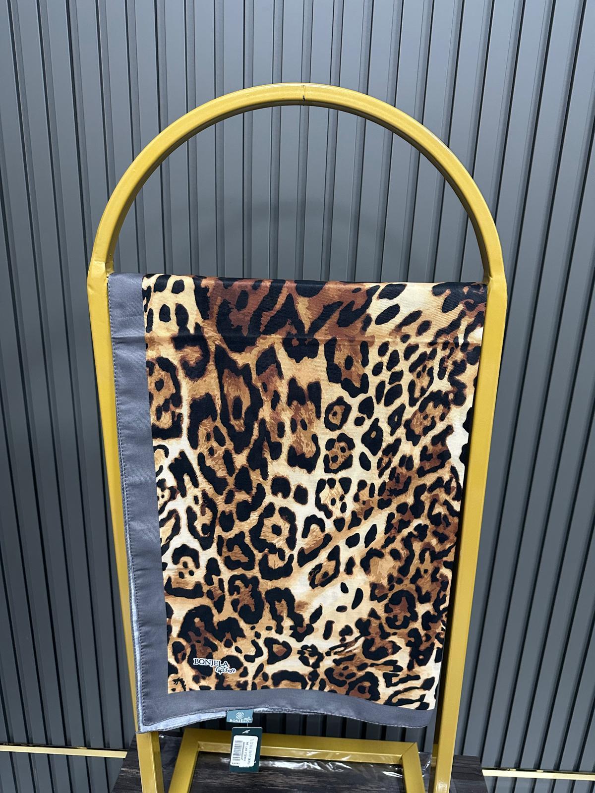 Bonjela Soft Pamuklu Şal Leopar Desen LBS1006