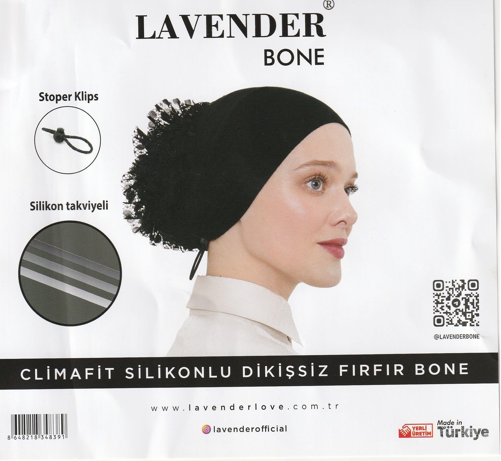 Dikişsiz Klimafit Silikonlu Kaymaz Fırfırlı Bone Siyah