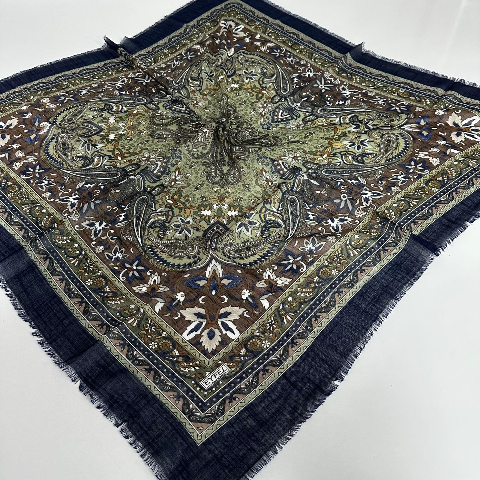 Eyfel Flamlı Pamuklu Eşarp PFE2907