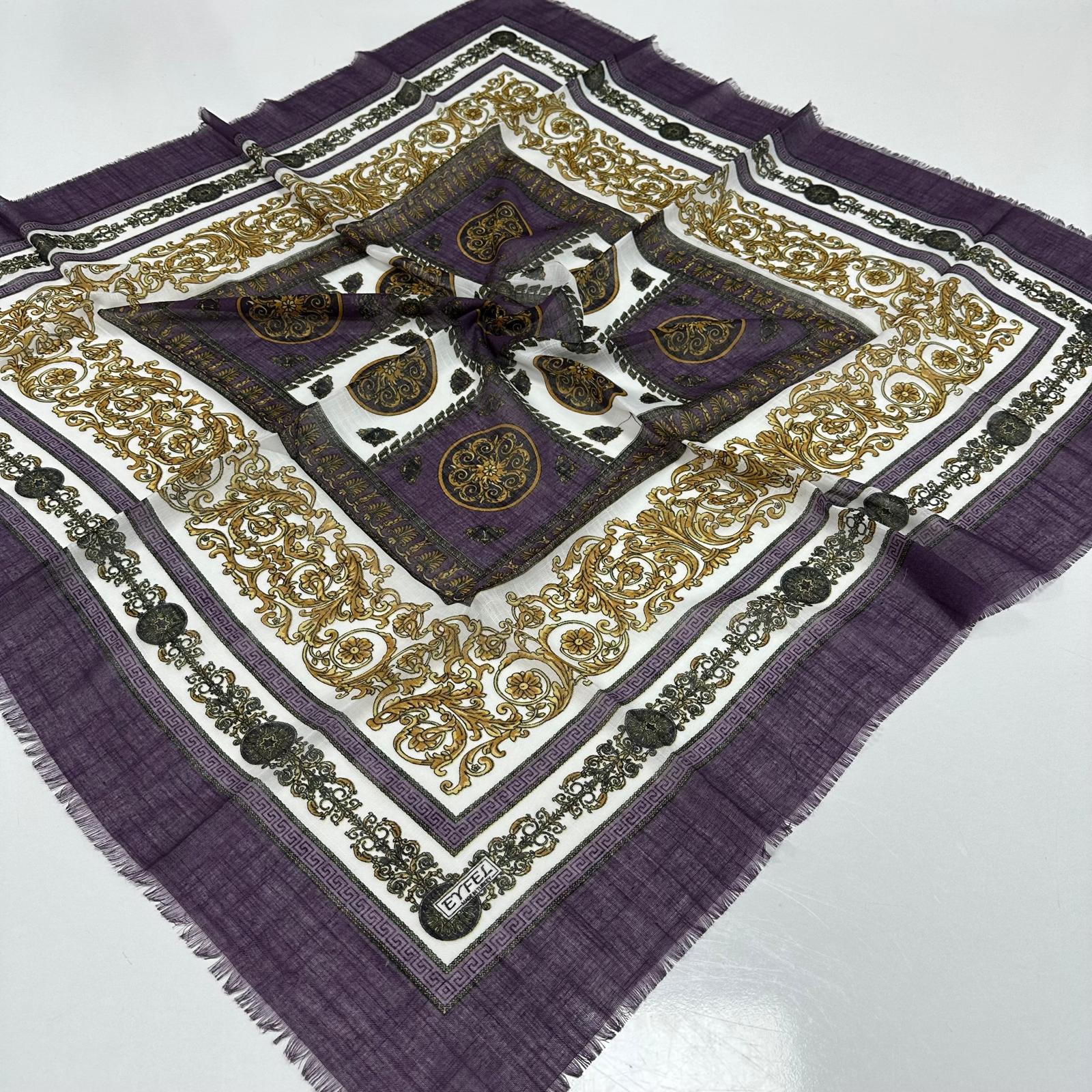Eyfel Flamlı Pamuklu Eşarp PFE3703