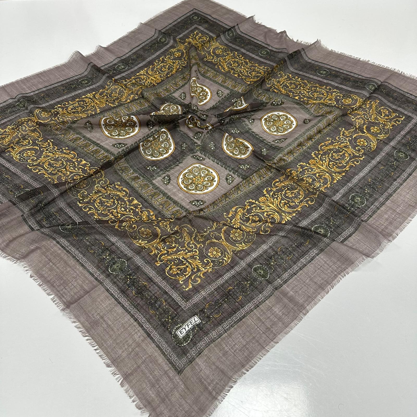 Eyfel Flamlı Pamuklu Eşarp PFE3715