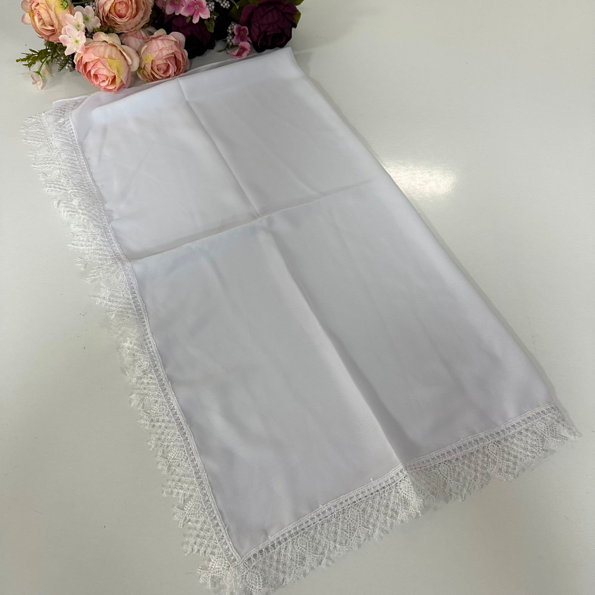 Güpürlü Namaz Mevlüt Örtüsü Beyaz NMZ0103