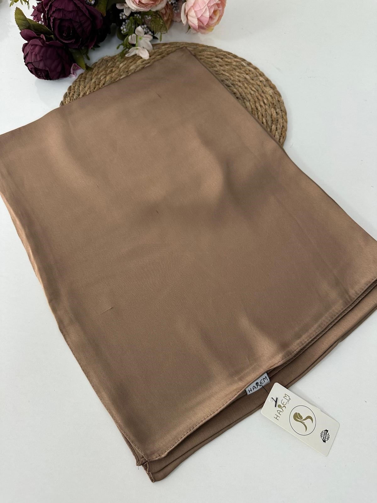 Harem Comosaten Abiye Şal Açık Kahve JSH0318
