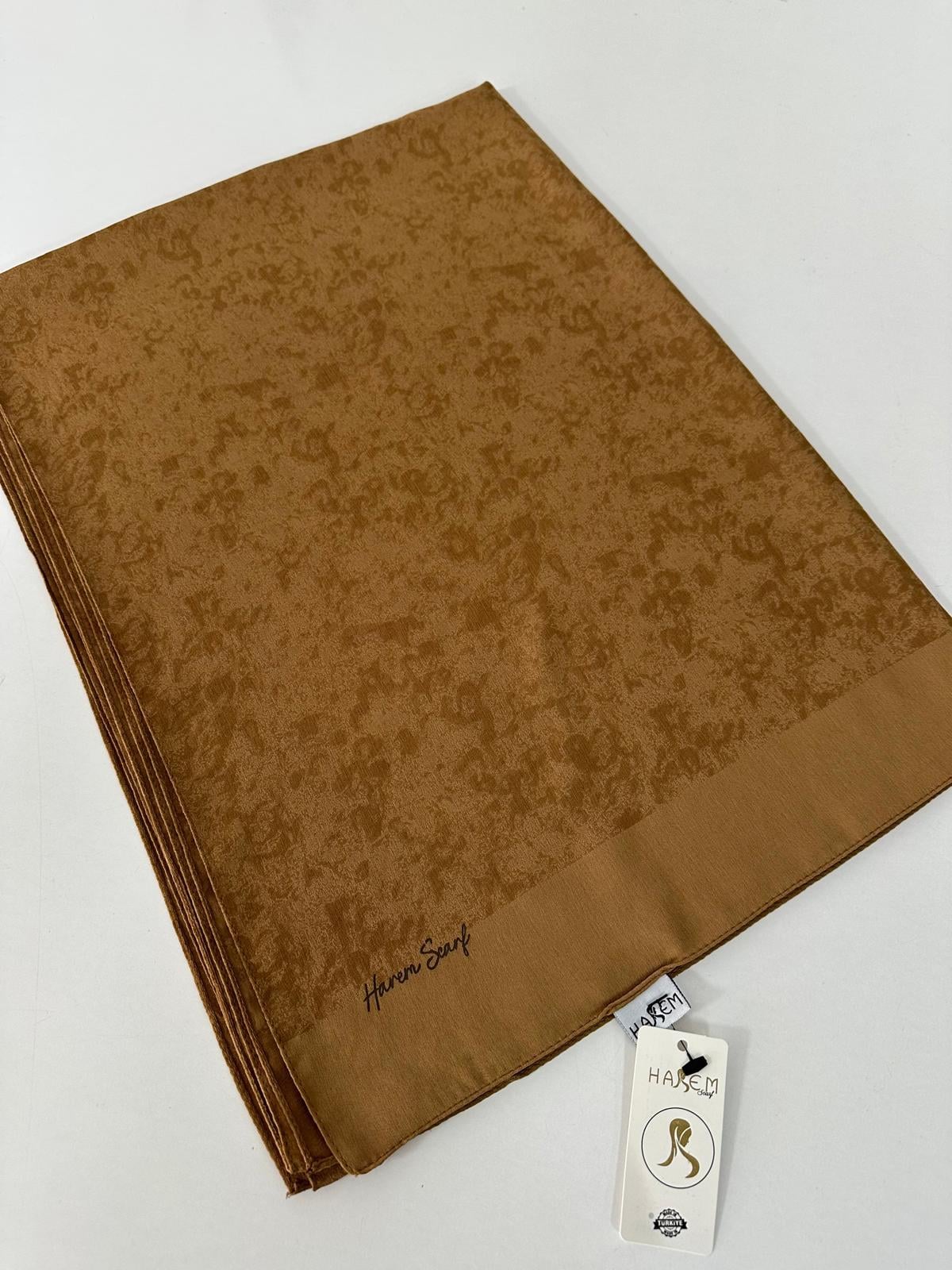 Harem Desenli Pamuk Gold Silvia Fındık Şal HFW0323
