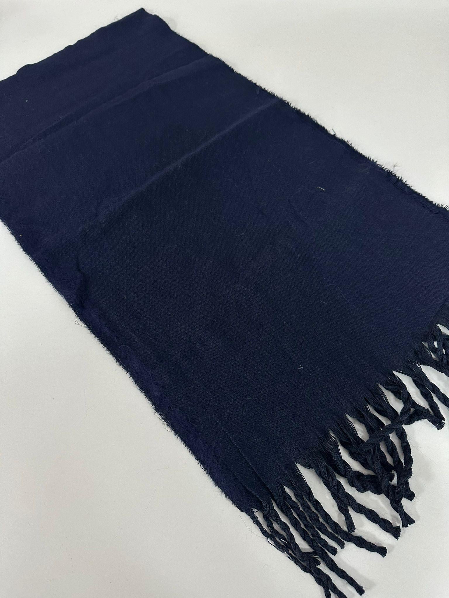 Kışlık Yün  Omuz Şalı Fitilli Lacivert ESR1102
