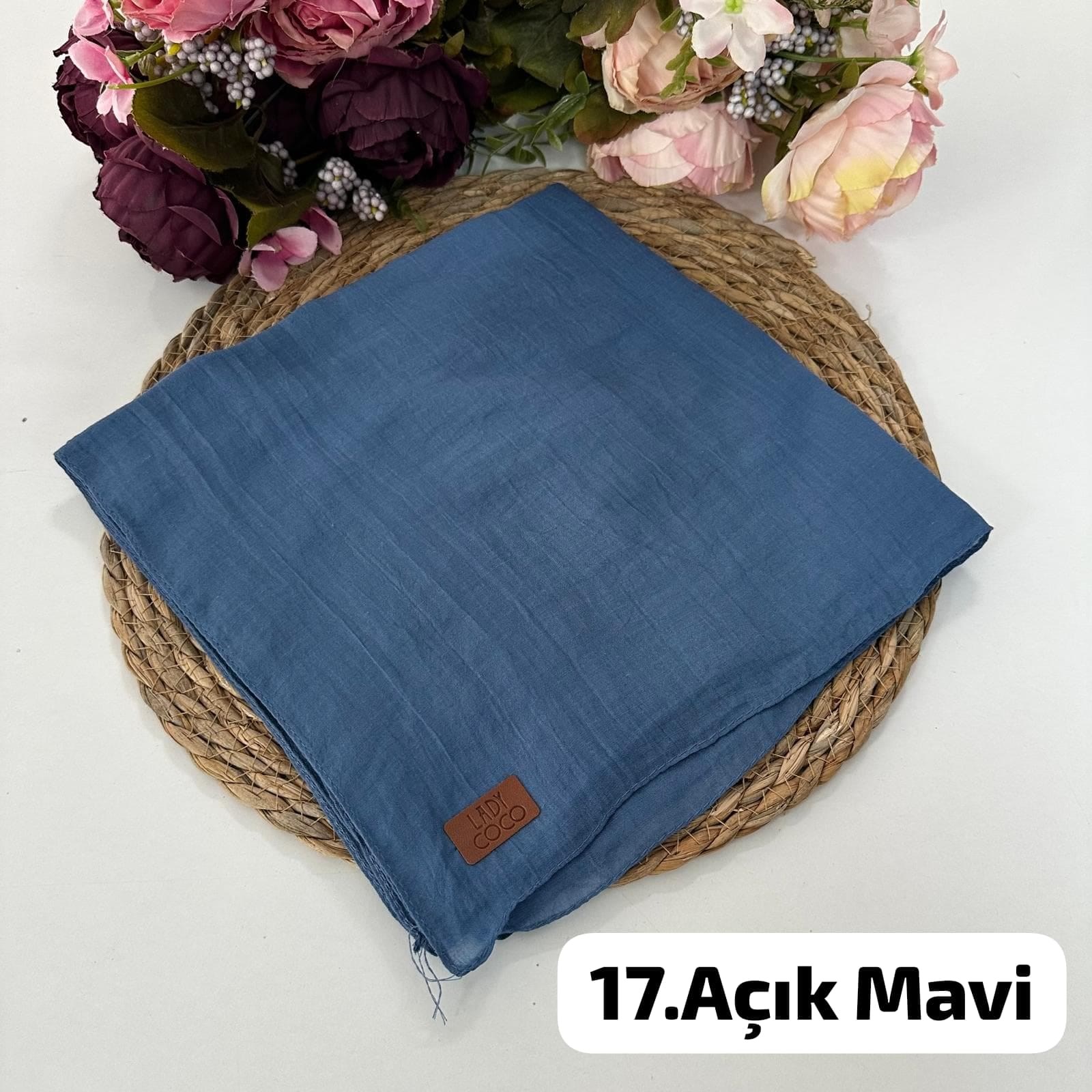 Lady Coco Rami Eşarp Açık Mavi  PRE0217