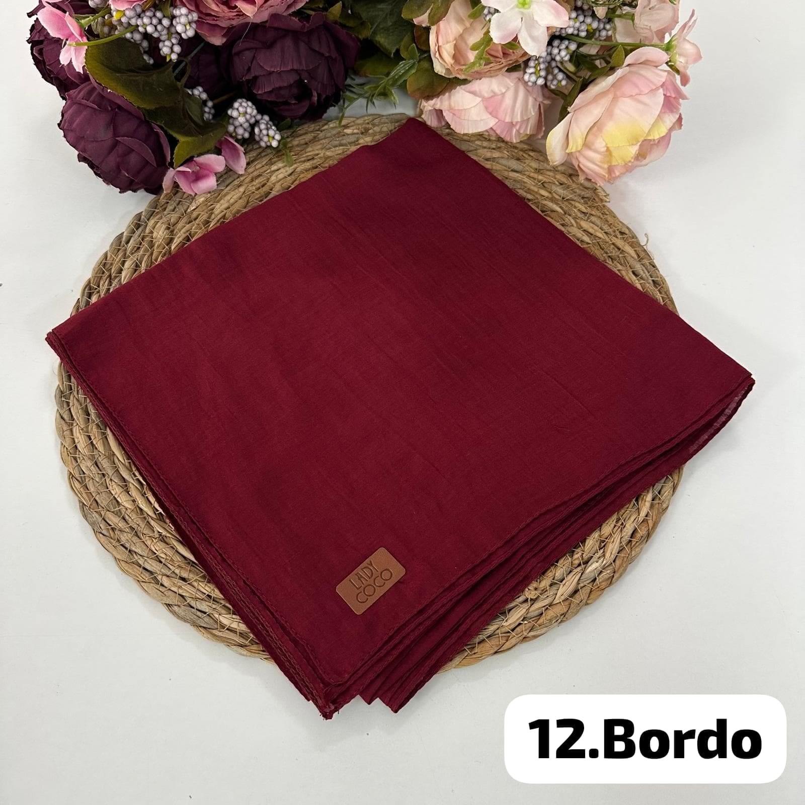 Lady Coco Rami Eşarp Bordo  PRE0212
