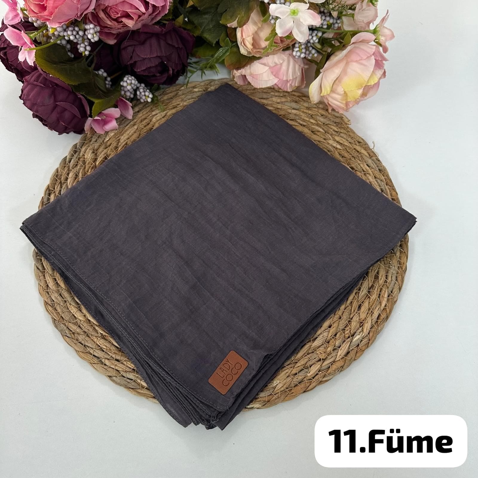 Lady Coco Rami Eşarp Füme PRE0211
