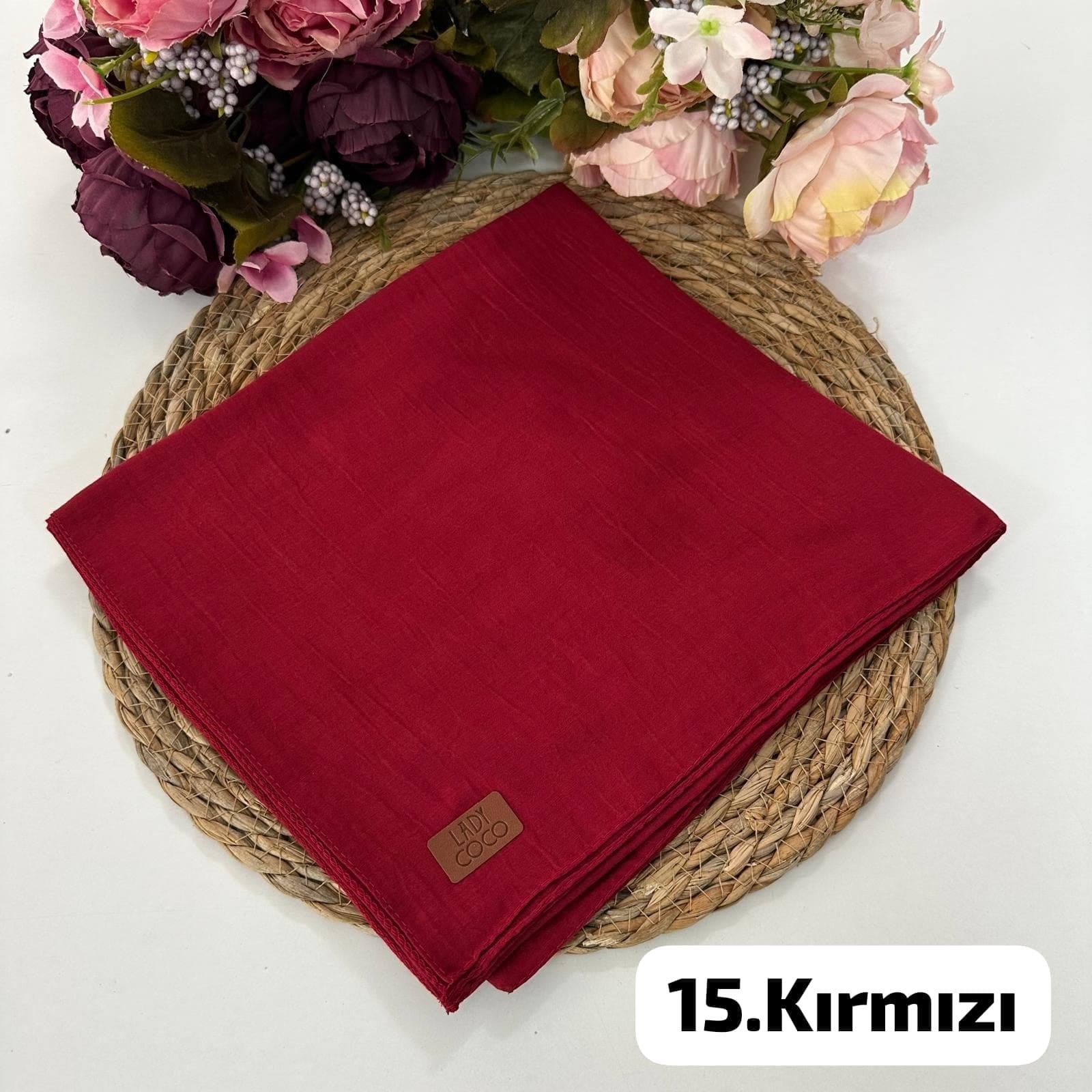 Lady Coco Rami Eşarp  Kırmızı  PRE0215