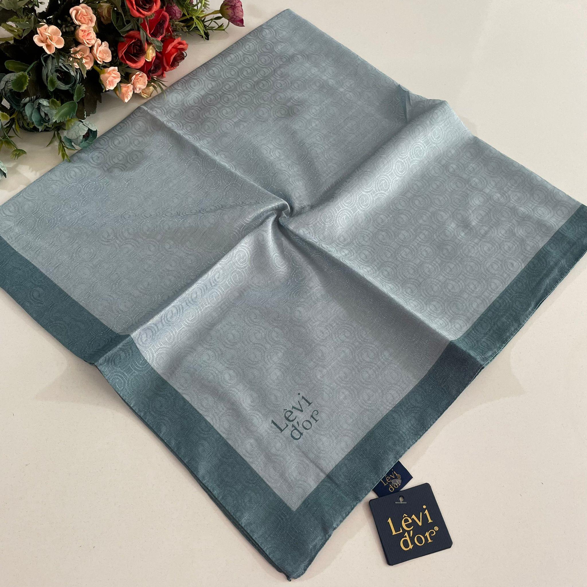 Levidor Premium Monogram Eşarp Su Yeşili-Mint GX0214