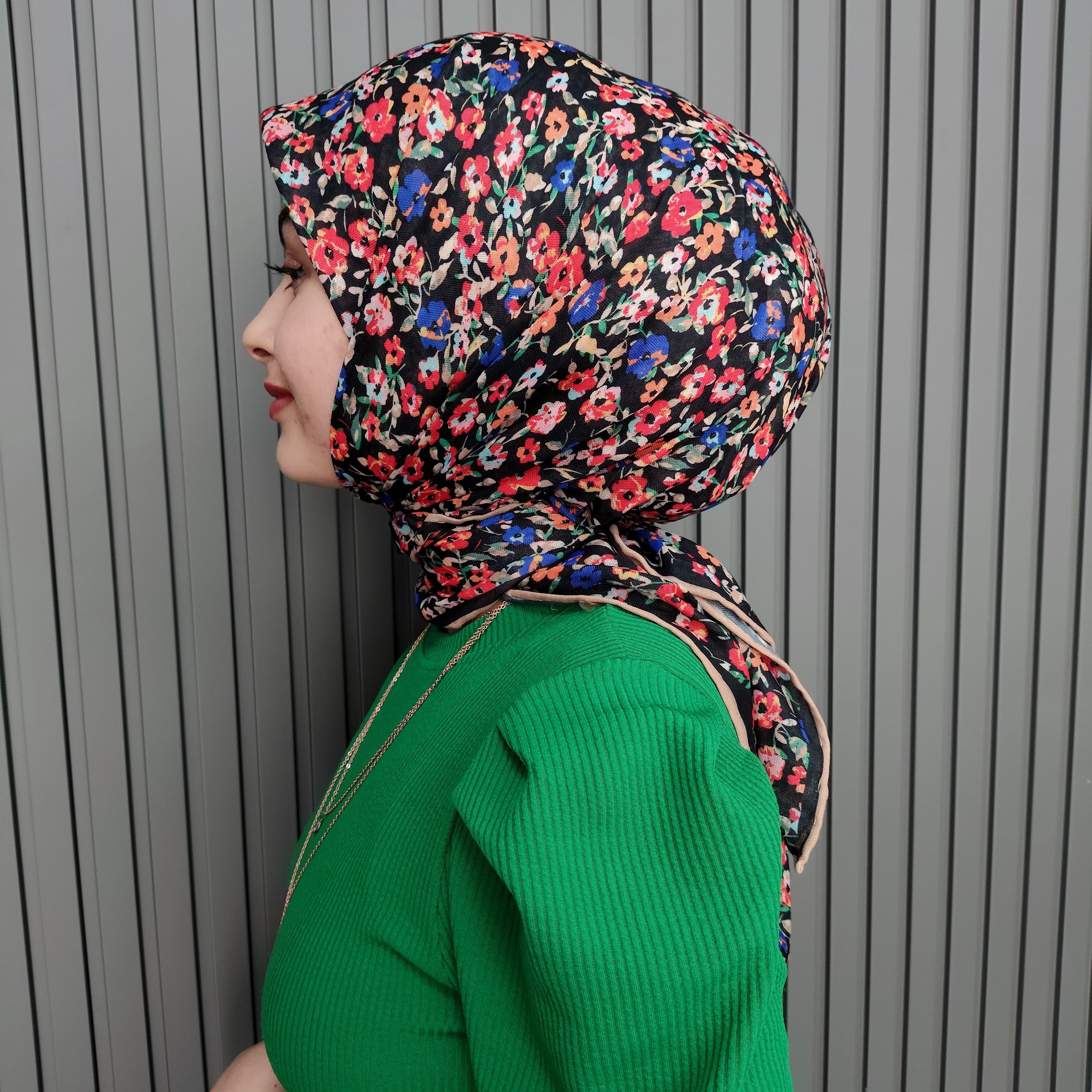 Locella Soft Pamuklu Eşarp Efsane Çiçek Desen LDFA6501