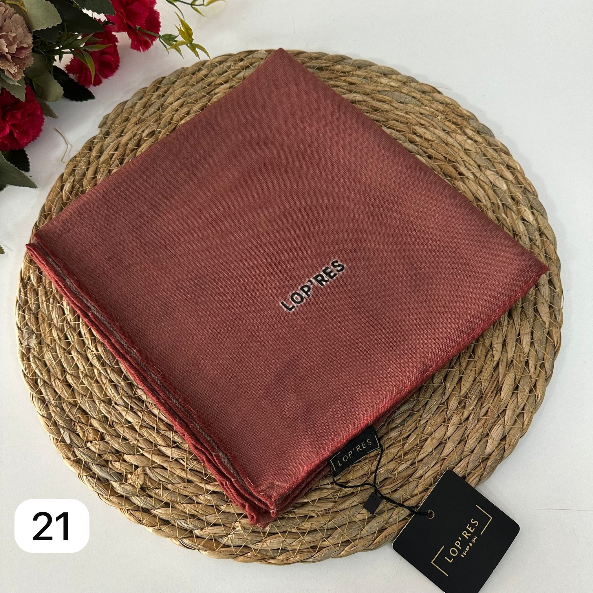 Lop'res Soft Pamuklu Eşarp Tarcın LDNA0521