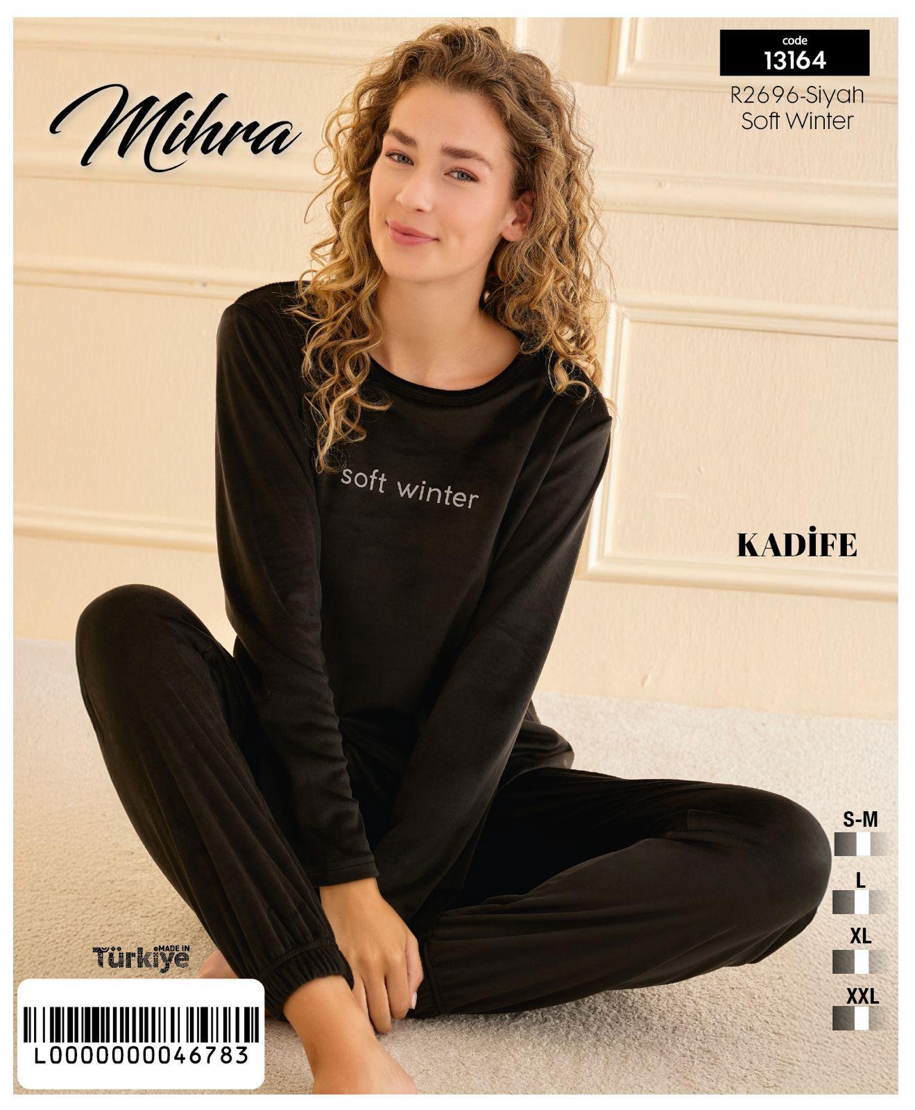 Mihra Kadife Pijama Takımı Siyah PJF1316401