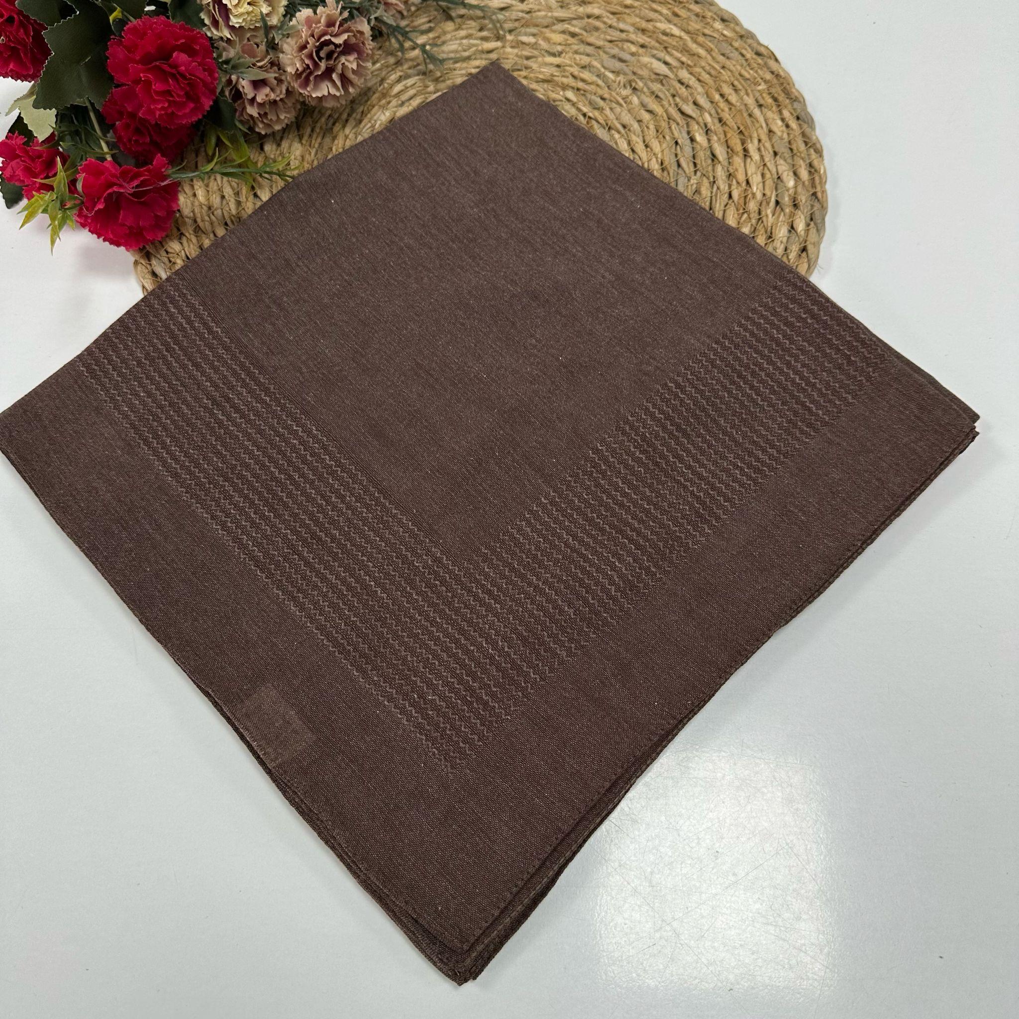 Miray 120 cm Pano Pamuk Eşarp Kahverengi  BYA0403