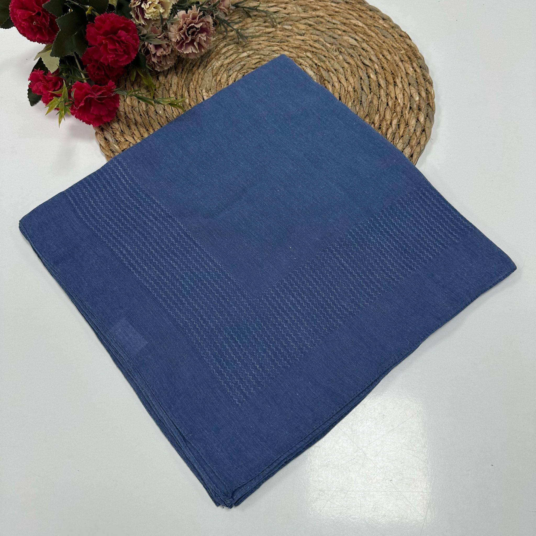 Miray 120 cm Pano Pamuk Eşarp Kot Mavi  BYA0409