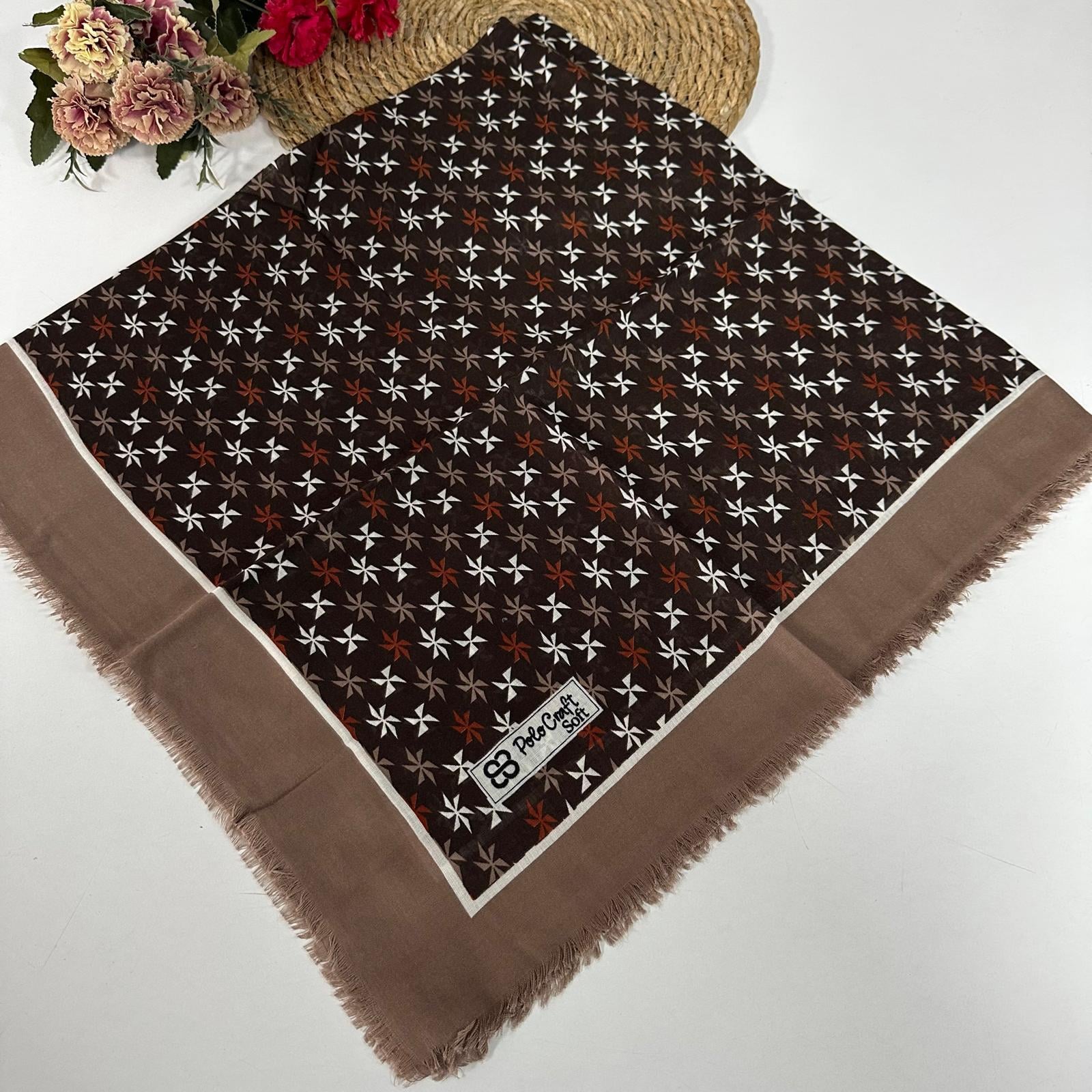 Polo Craft Yazlık Çekme Koton Eşarp Çiçekli PRC1207