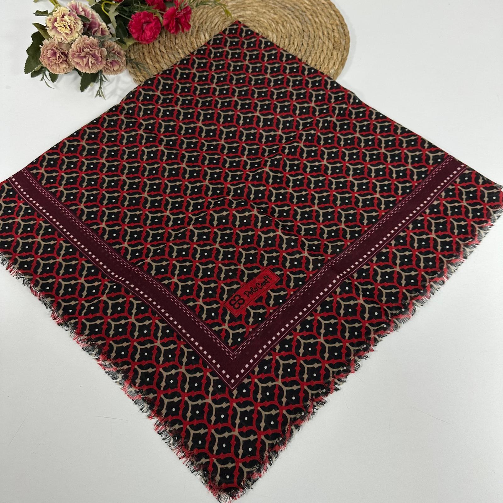 Polo Craft Yazlık Çekme Koton Eşarp Çiçekli PRC1010