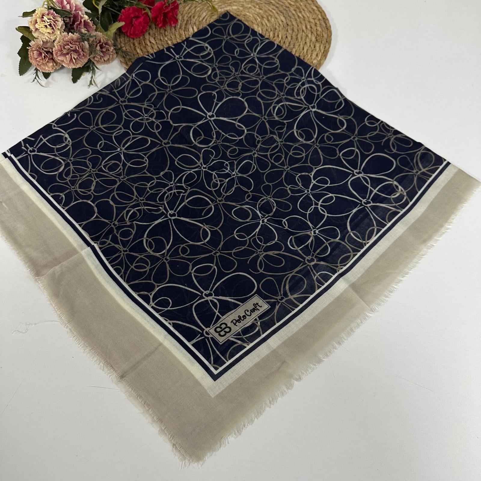 Polo Craft Yazlık Çekme Koton Eşarp Çiçekli PRC1116