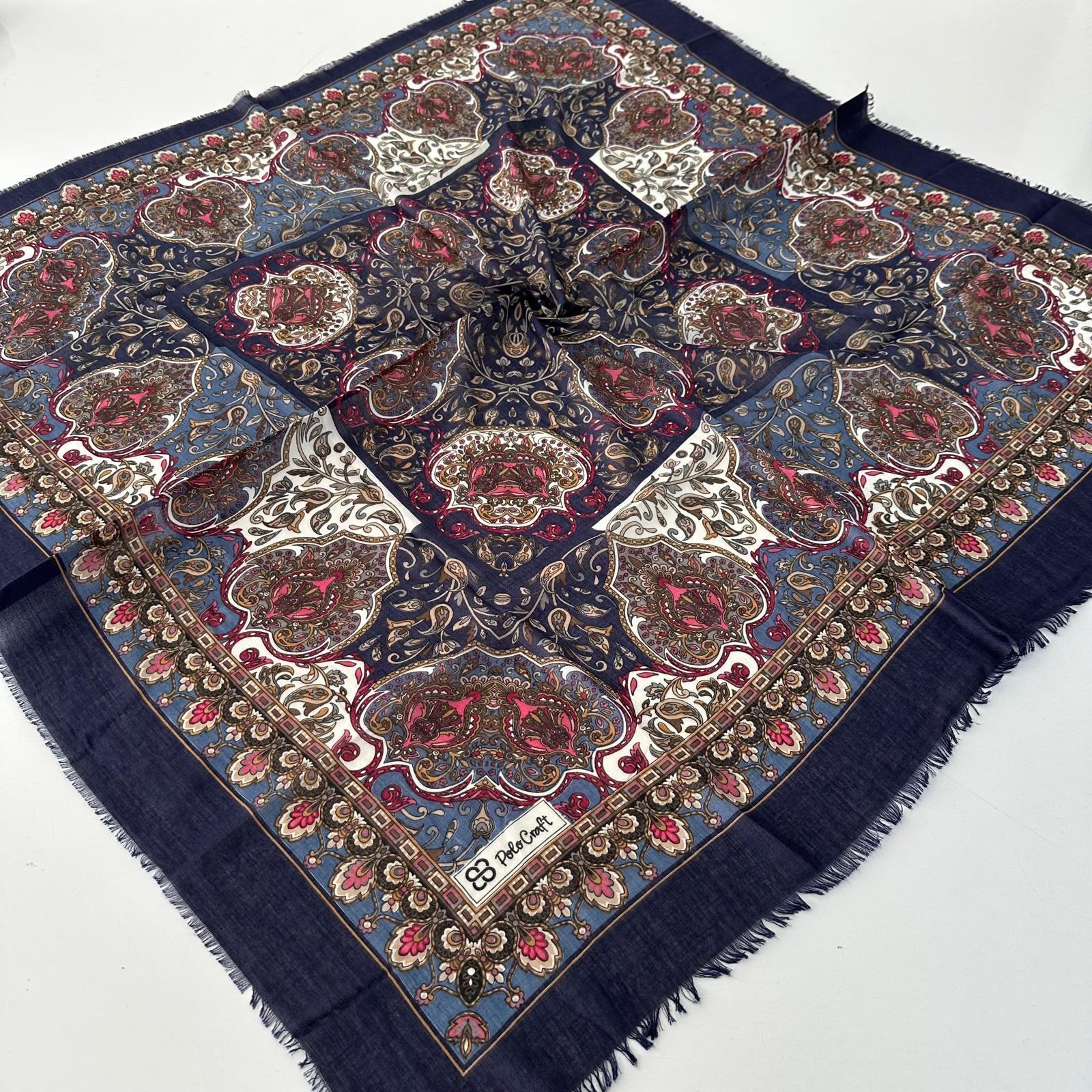 Polo Craft Yazlık Çekme Koton Eşarp Çiçekli PRC0706