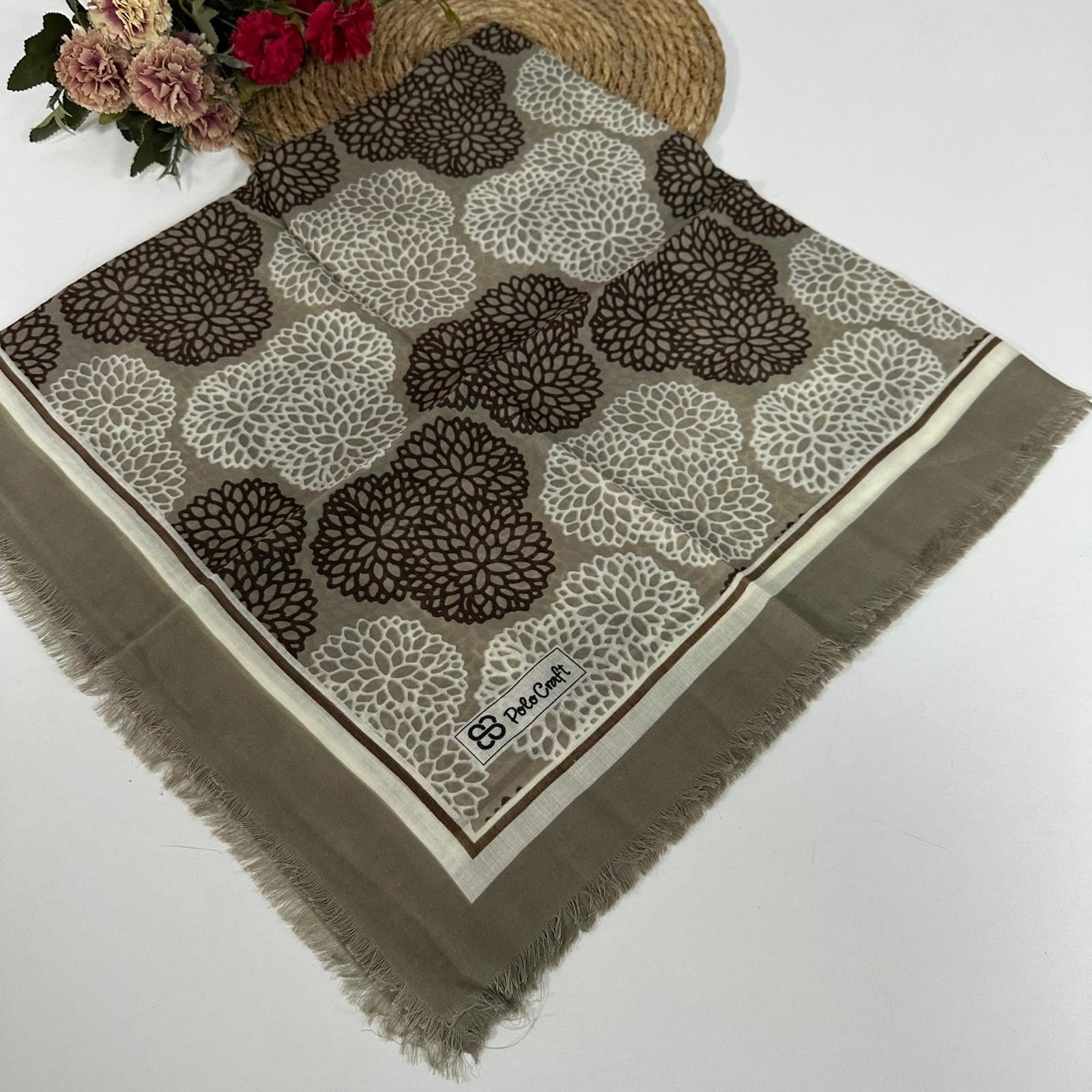 Polo Craft Yazlık Çekme Koton Eşarp Çiçekli PRC0913