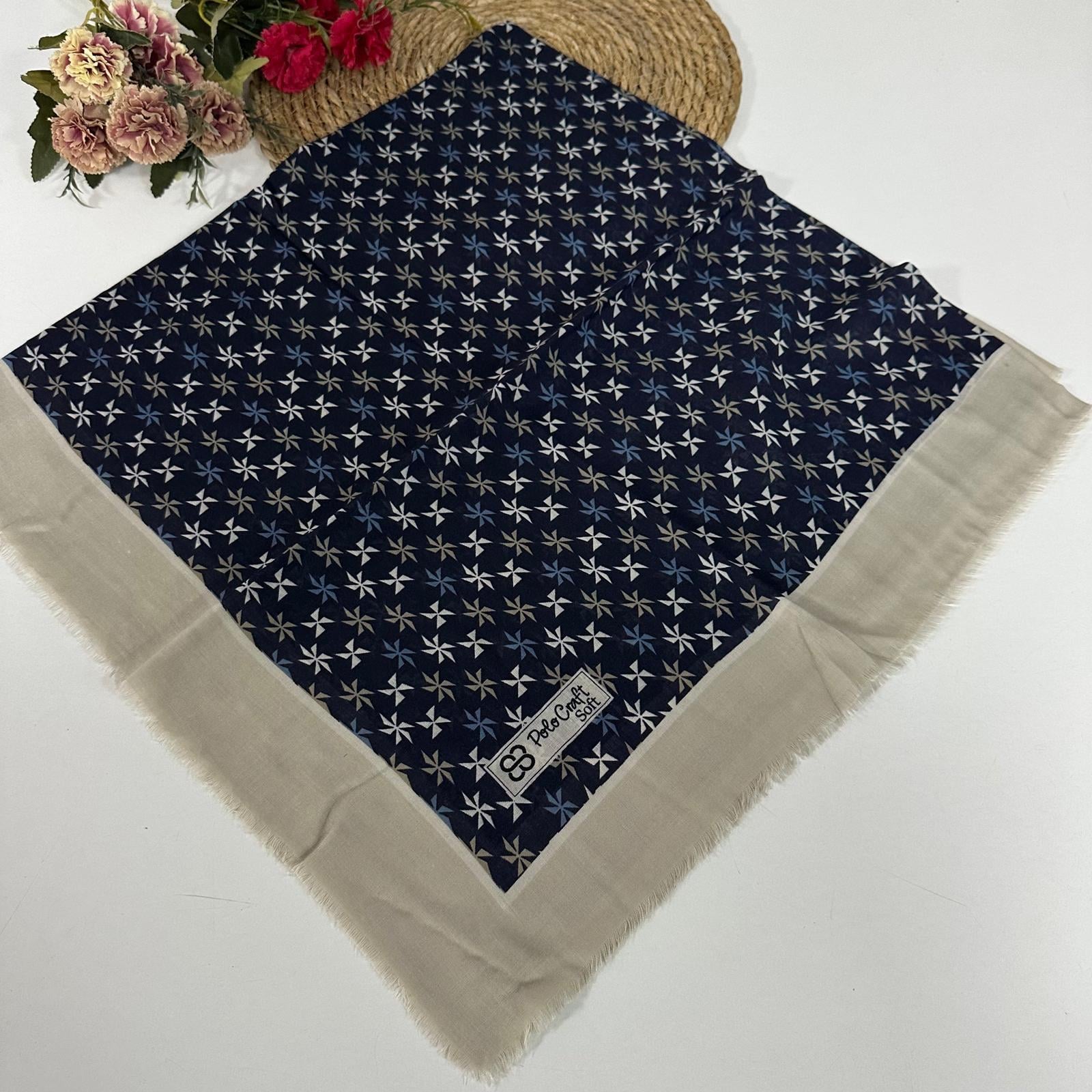 Polo Craft Yazlık Çekme Koton Eşarp Çiçekli PRC1203