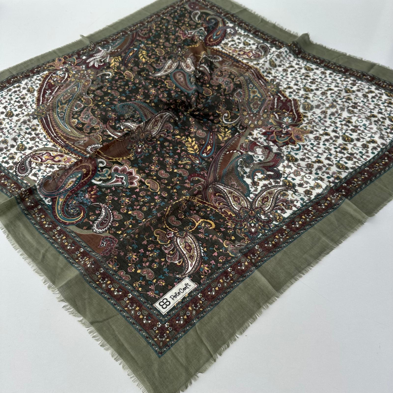 Polo Craft Yazlık Çekme Koton Eşarp Çiçekli PRC0815